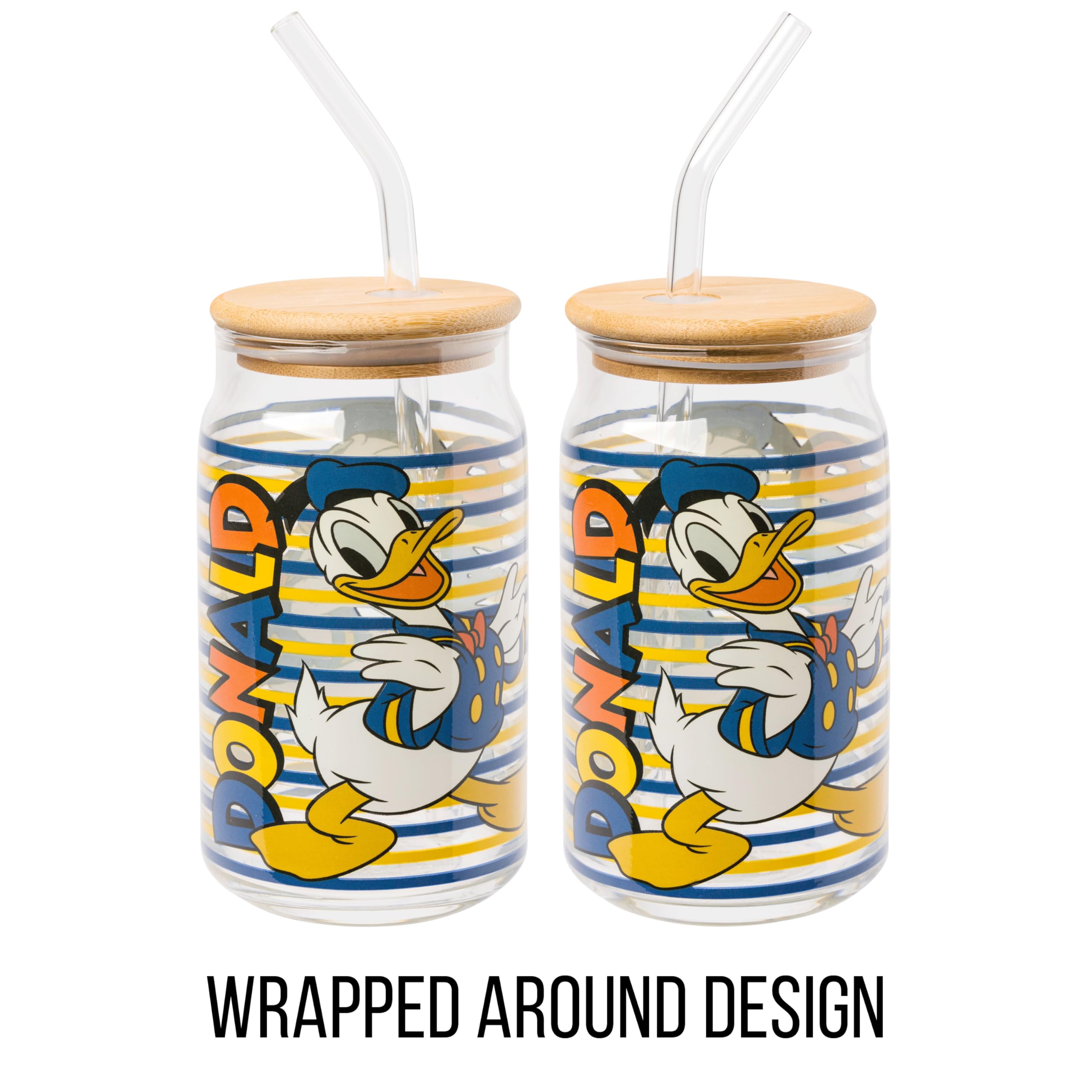 Foto 3 pulgar | Vaso De Cristal Plateado Con Diseño De Mickey Donald Duck Buffalo Disney - Venta Internacional.