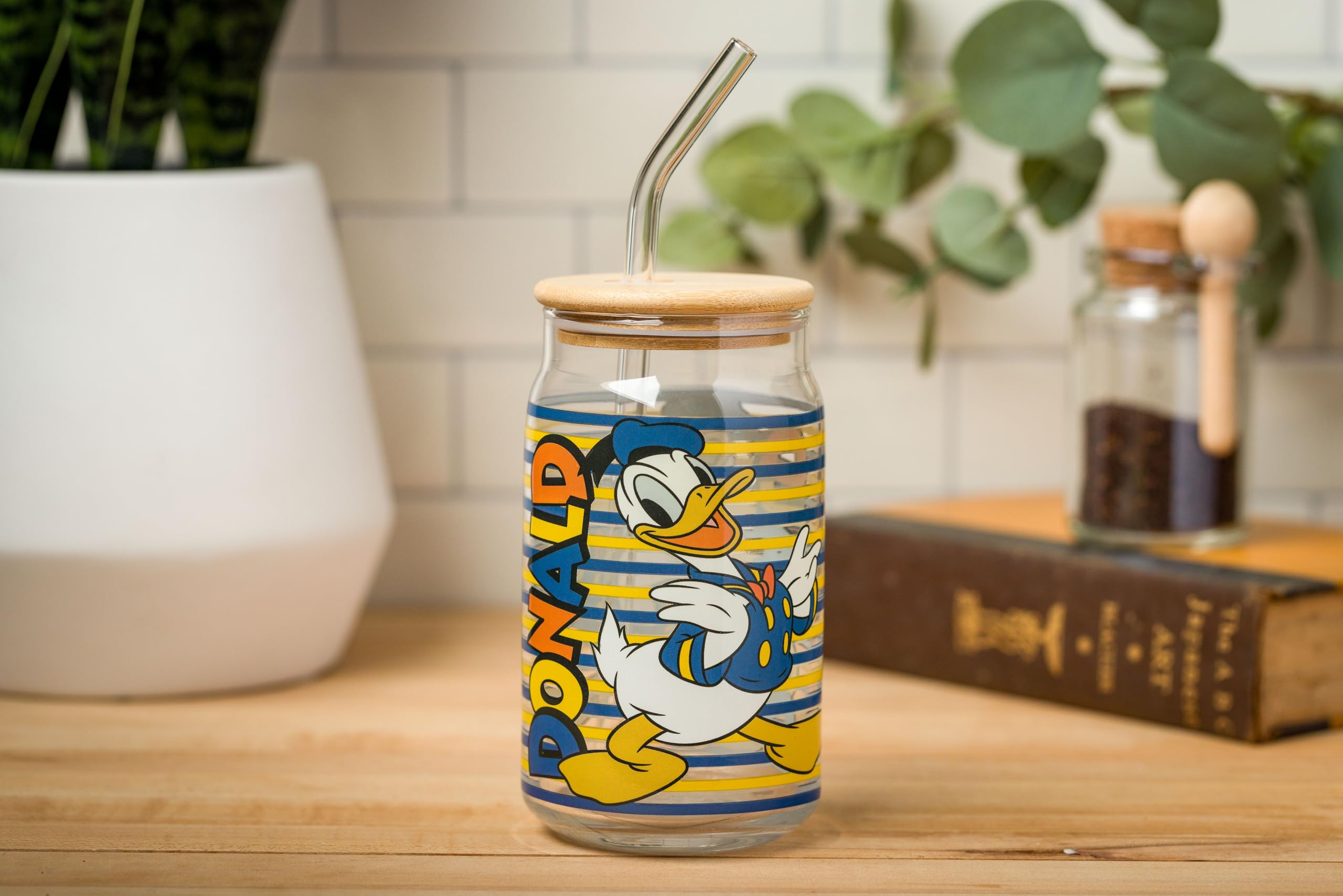 Foto 6 pulgar | Vaso De Cristal Plateado Con Diseño De Mickey Donald Duck Buffalo Disney - Venta Internacional.
