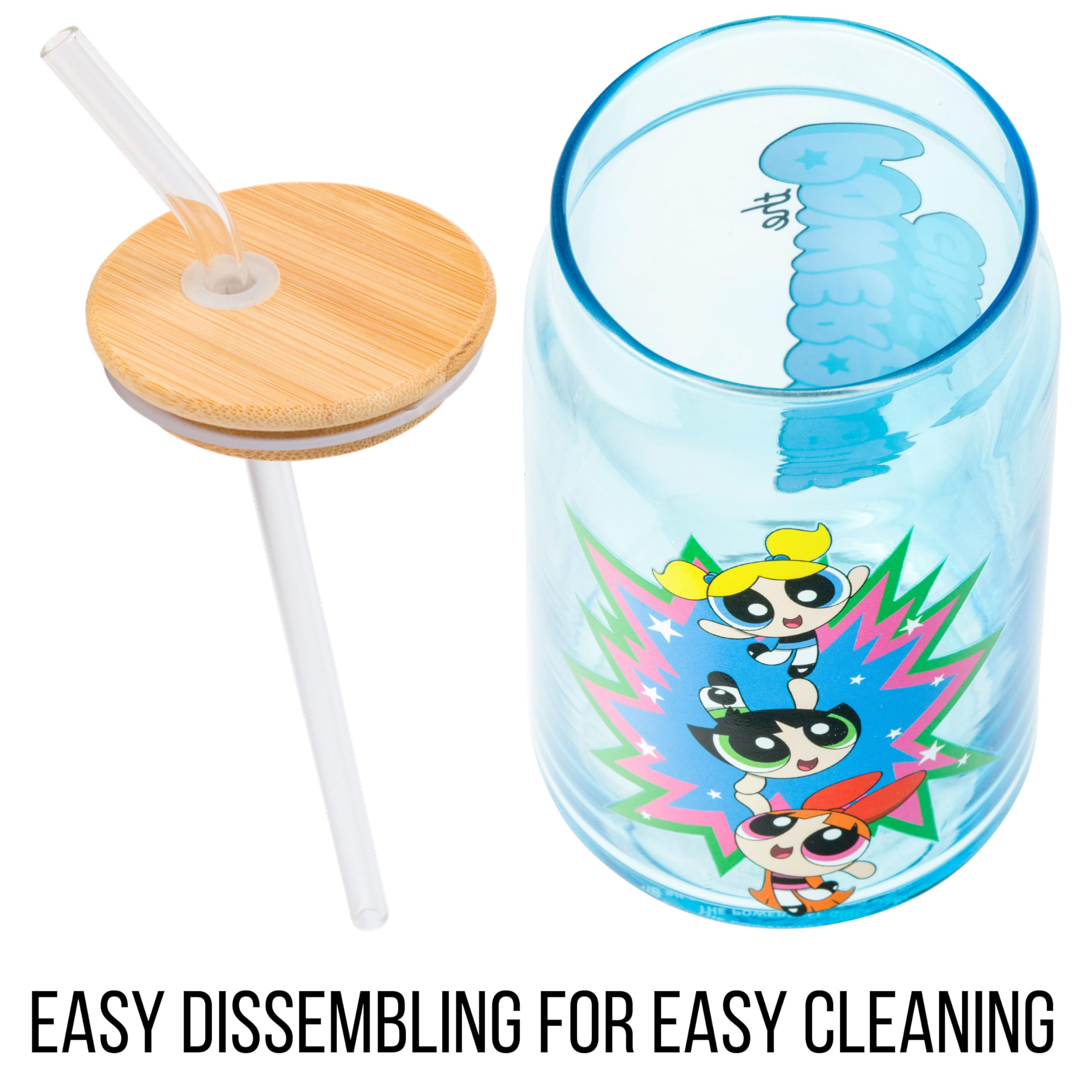Foto 4 pulgar | Vaso de Cristal Silver Buffalo The Powerpuff Girls de 480 ml-Venta Internacional