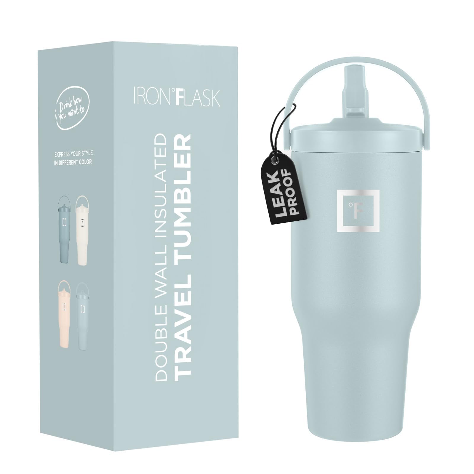 Vaso De Agua Iron °flask Sidekick Con Aislamiento De 900 Ml Con Pajita - Venta Internacional.