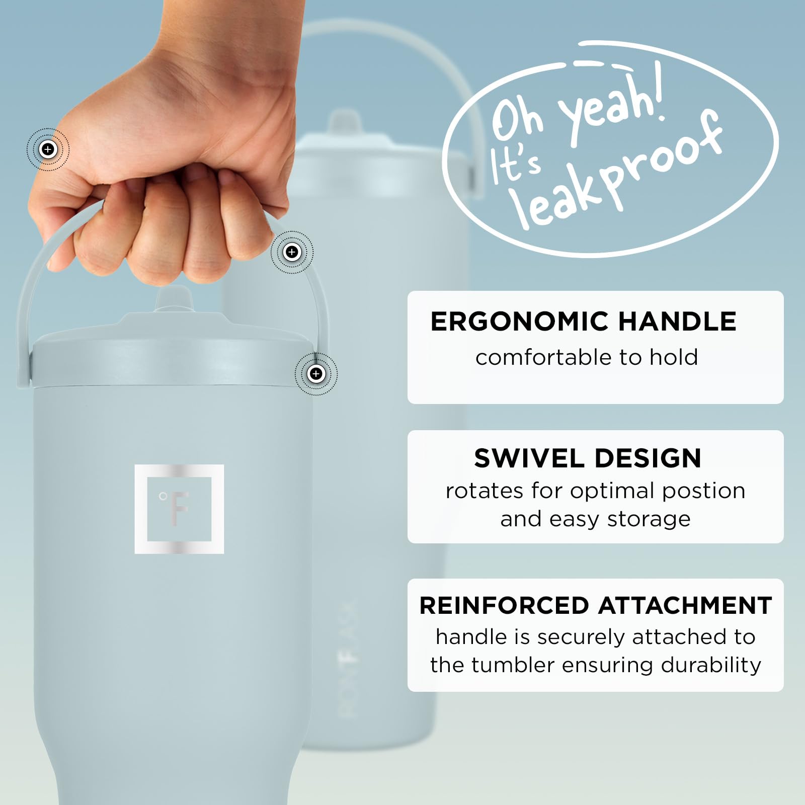 Foto 3 | Vaso De Agua Iron °flask Sidekick Con Aislamiento De 900 Ml Con Pajita - Venta Internacional.
