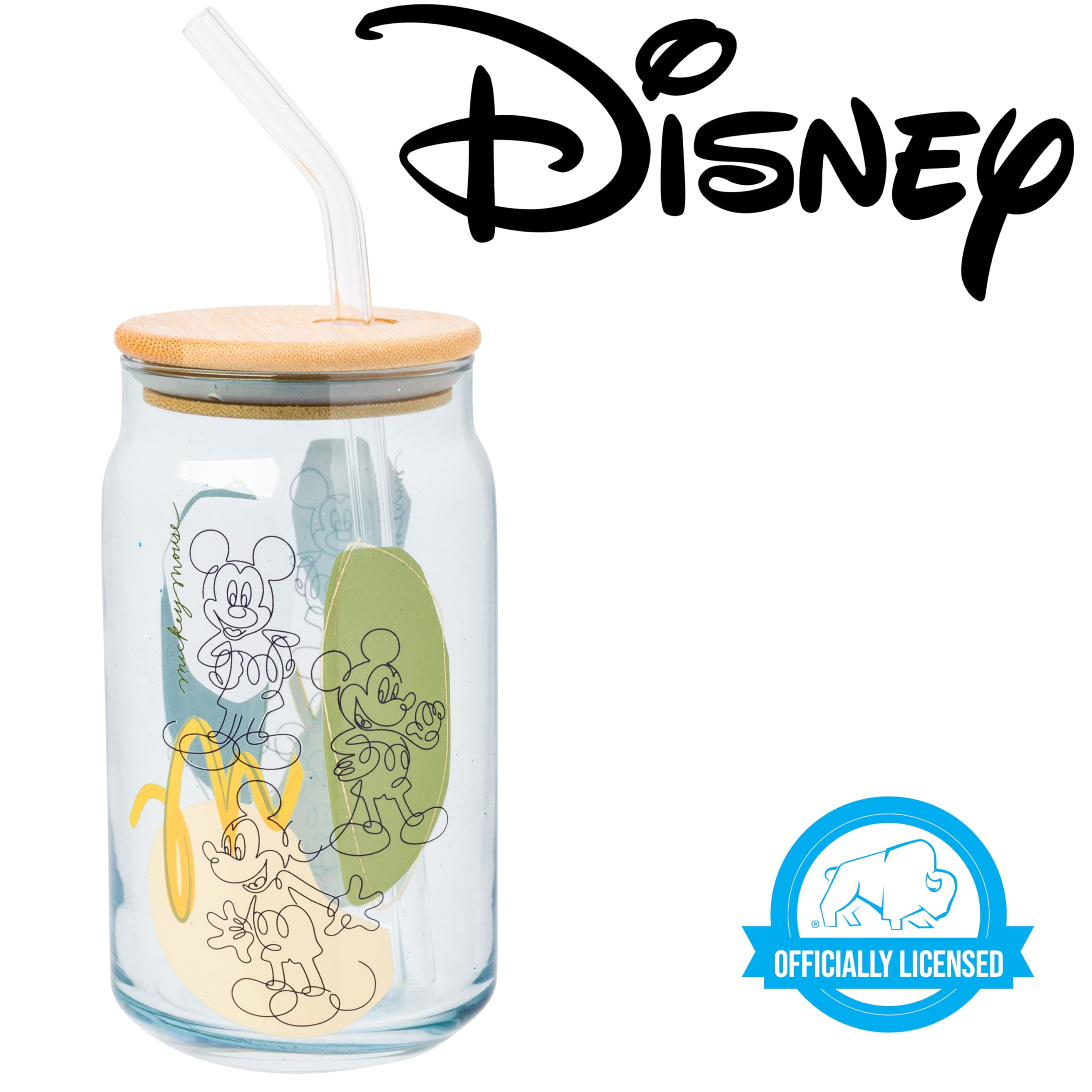 Foto 5 pulgar | Vaso De Cristal Plateado Con Diseño De Mickey Mouse Buffalo Disney, 480 Ml - Venta Internacional.