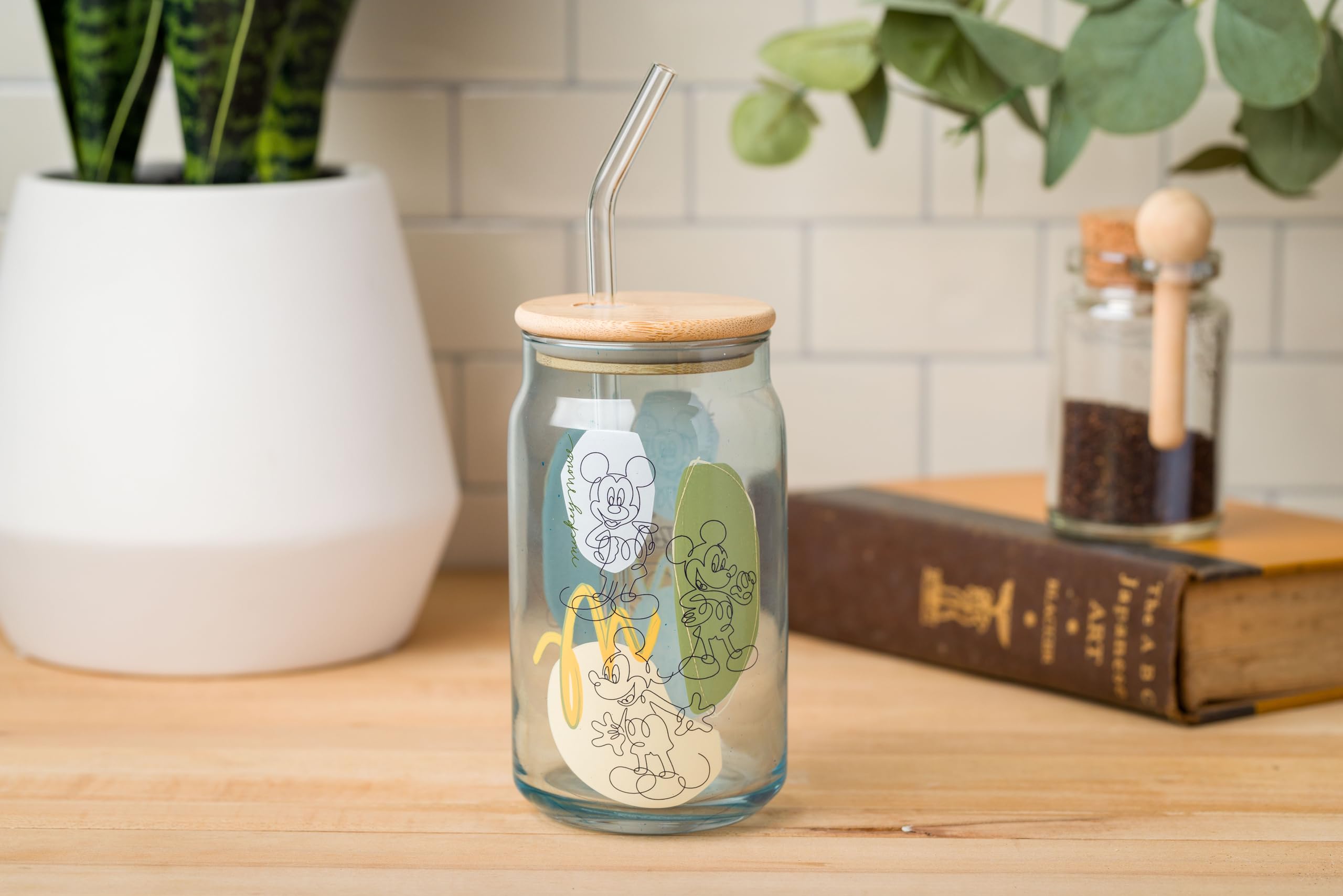 Foto 6 pulgar | Vaso De Cristal Plateado Con Diseño De Mickey Mouse Buffalo Disney, 480 Ml - Venta Internacional.