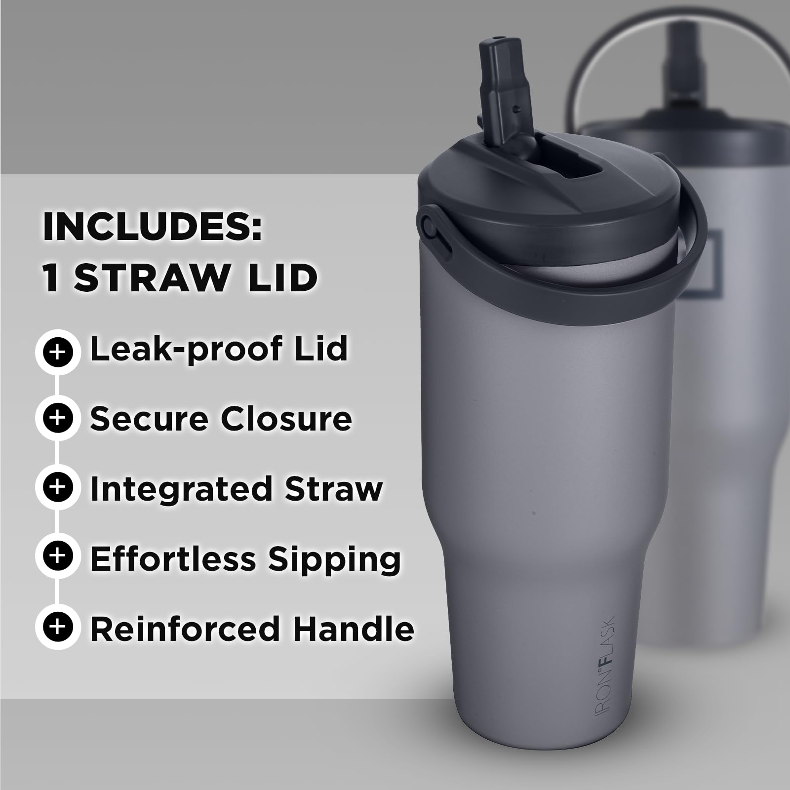 Foto 2 | Vaso De Agua Iron °flask Sidekick, Aislante, 900 Ml, Grafito - Venta Internacional.