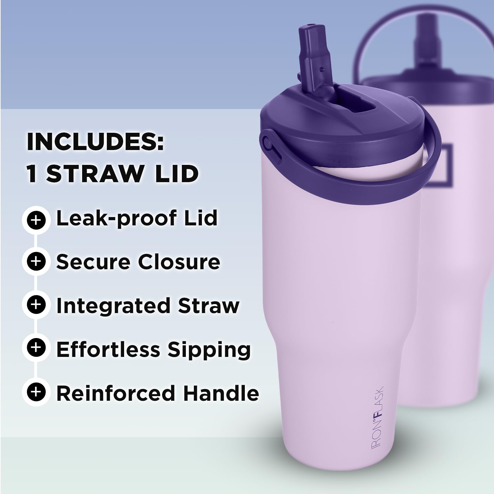 Foto 3 pulgar | Vaso De Agua Iron °flask Sidekick, Aislante, 900 Ml, Color Lavanda - Venta Internacional.