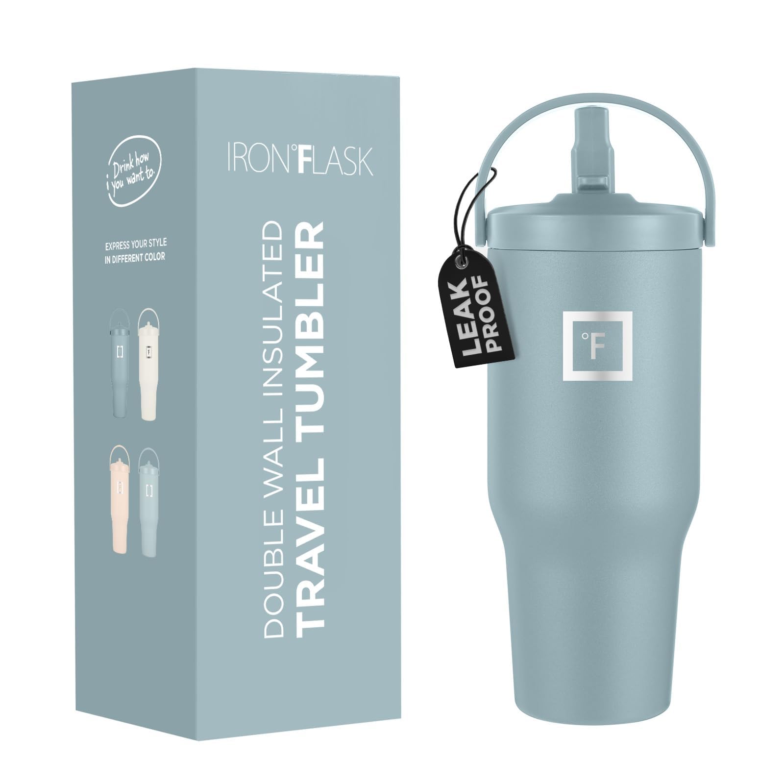 Vaso De Agua Iron °flask Sidekick Con Aislamiento De 900 Ml Con Pajita - Venta Internacional.