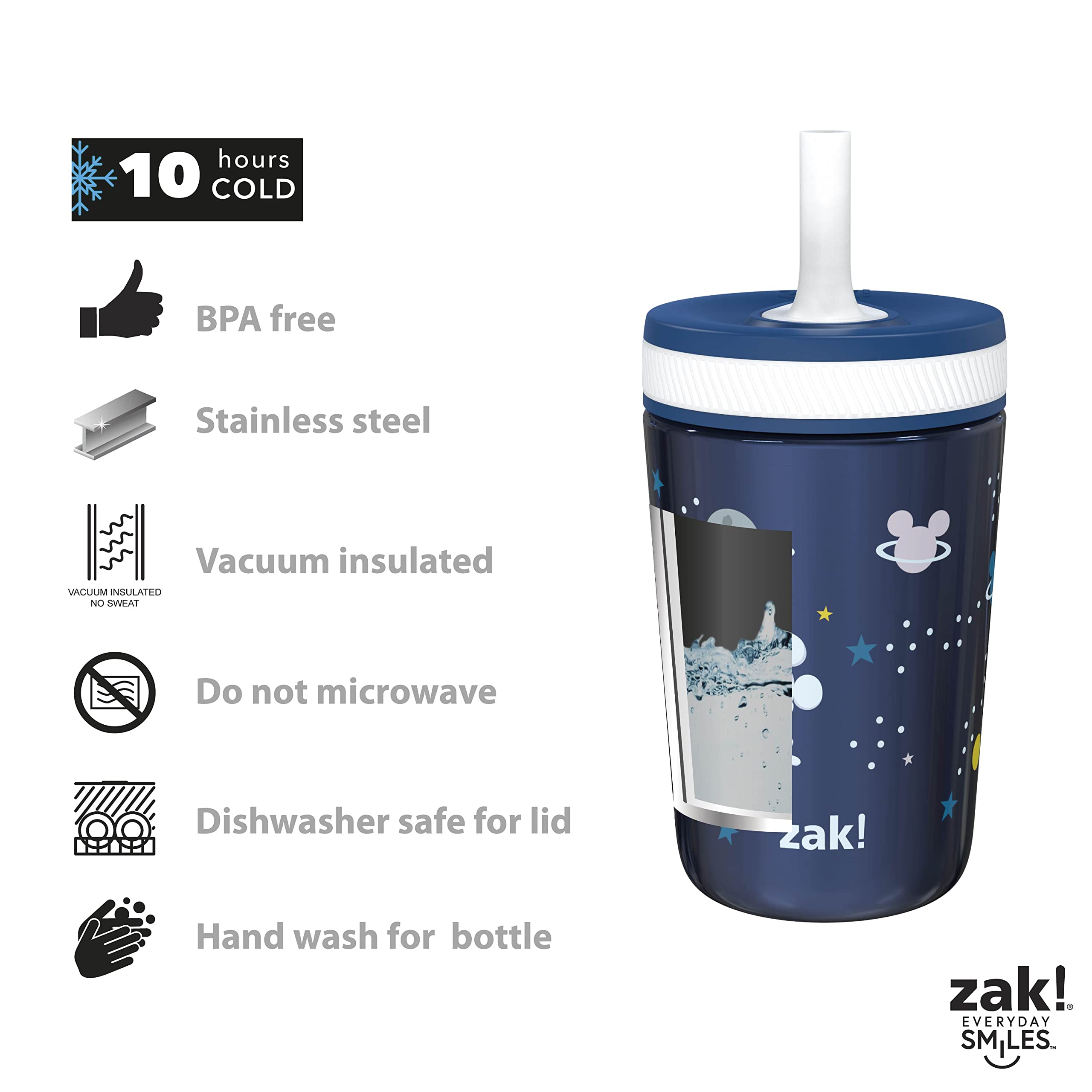 Foto 5 pulgar | Set De Vasos Zak Designs Disney Mickey Mouse Kelso Para Niños - Venta Internacional.