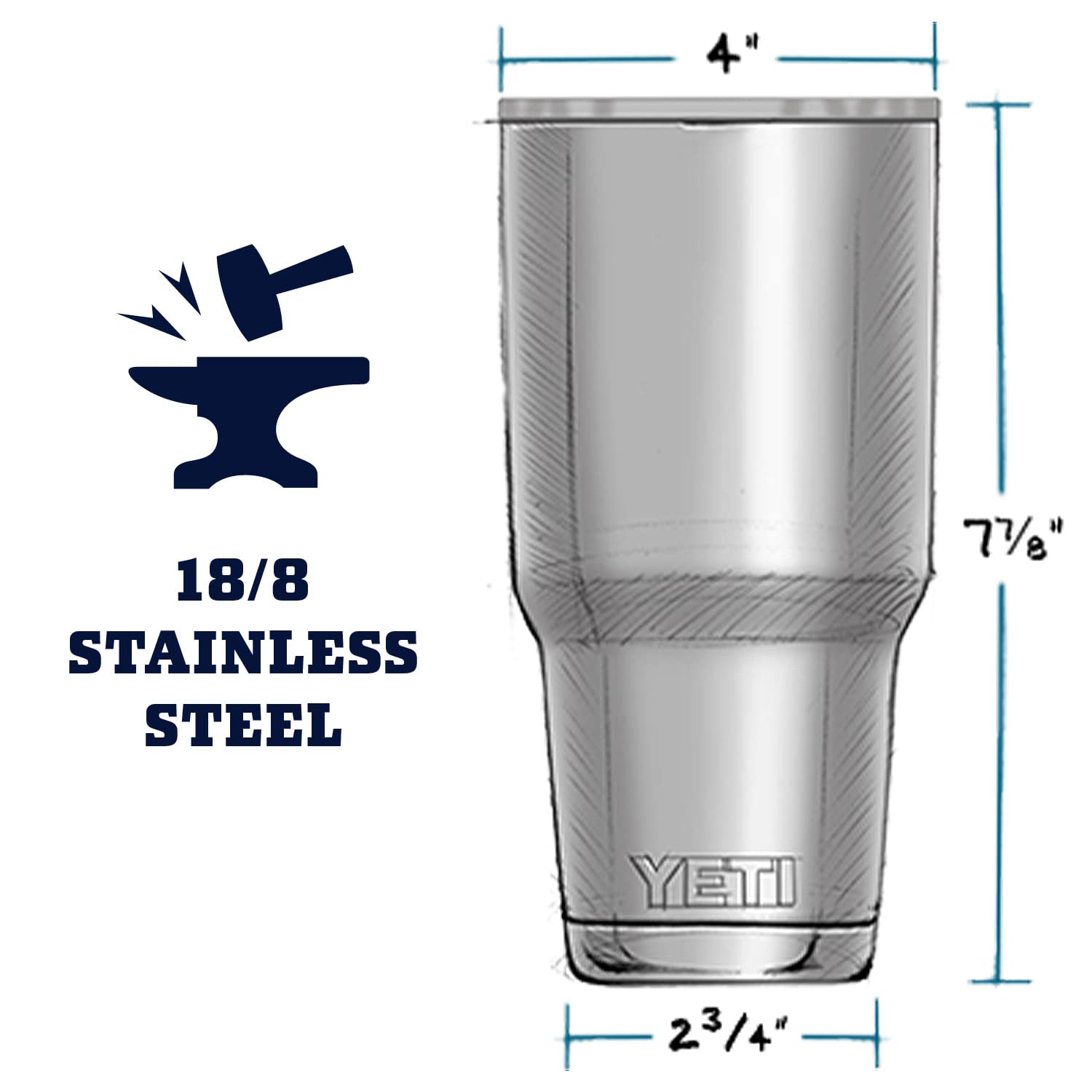 Foto 3 pulgar | Vaso Yeti Rambler De Acero Inoxidable Bimini De 900 Ml, Color Rosa - Venta Internacional.