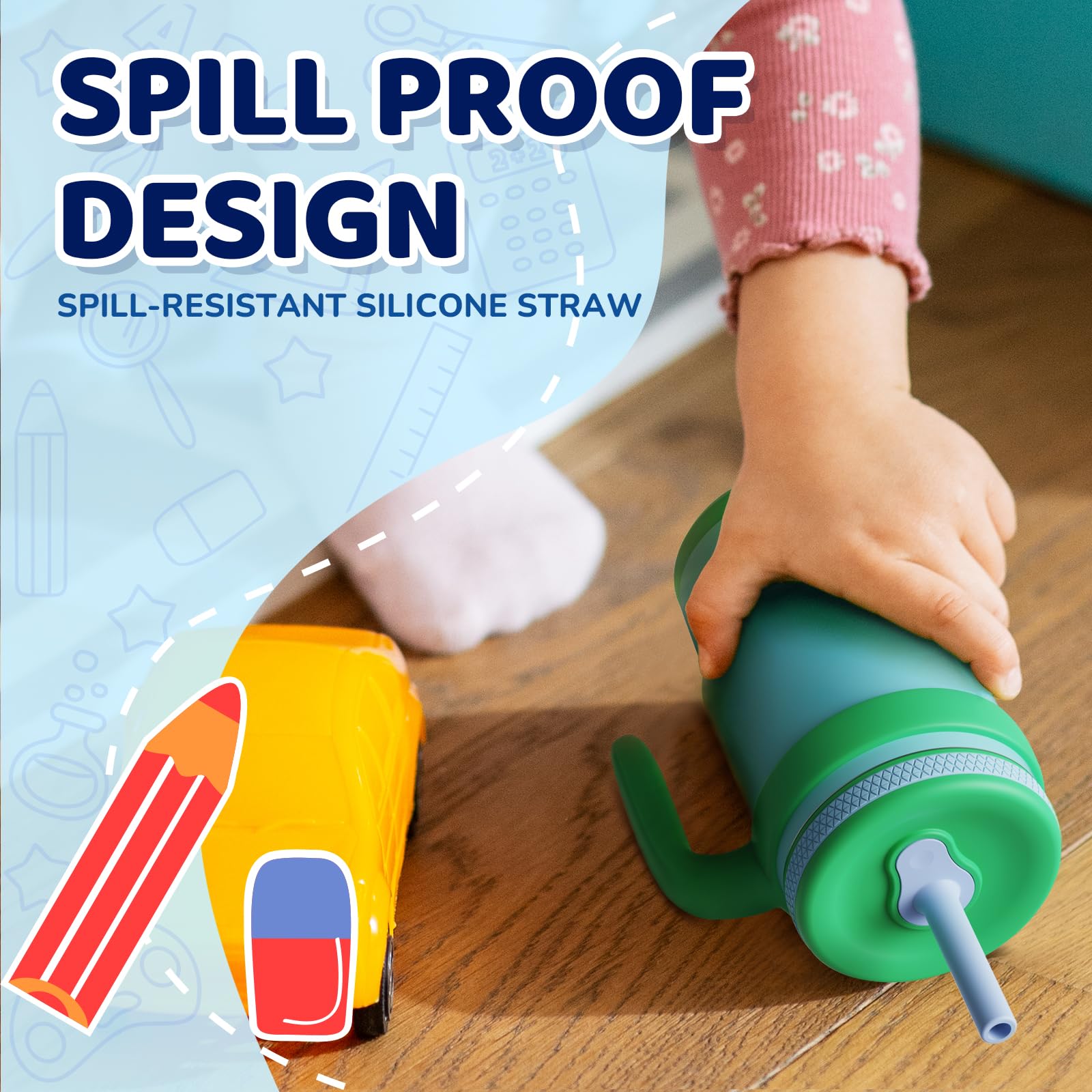 Foto 4 pulgar | Vaso Aislante Para Niños Tronco De 414 Ml Con Asa Y Pajita - Venta Internacional.