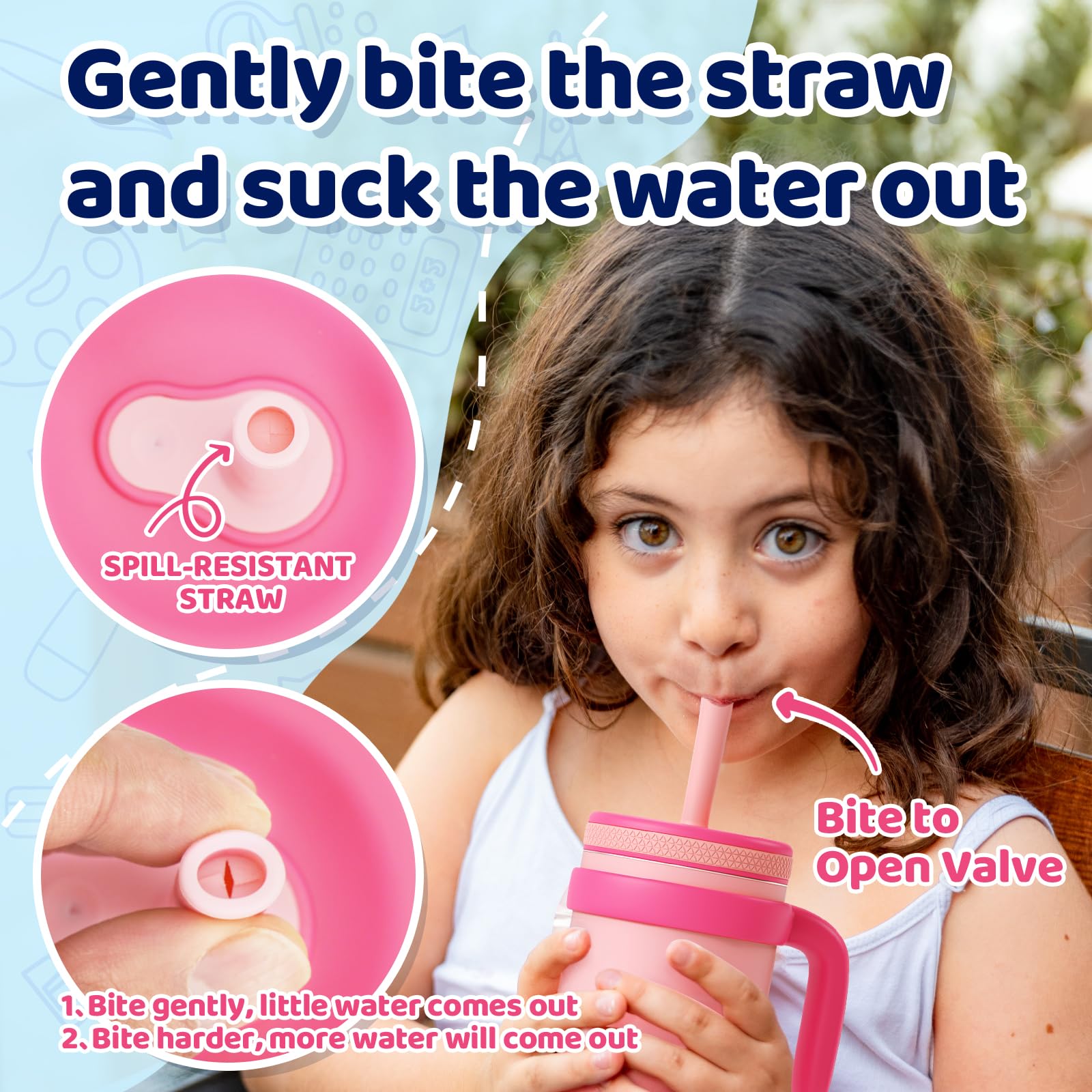Foto 6 pulgar | Vaso Aislante Para Niños Tronco De 414 Ml Con Asa Y Pajita - Venta Internacional.