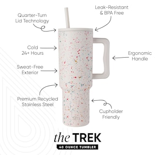 Foto 2 | Vaso Simple Modern Trek De 1,2 Litros Con Asa Y Tapa Con Pajita, Color Crema - Venta Internacional.