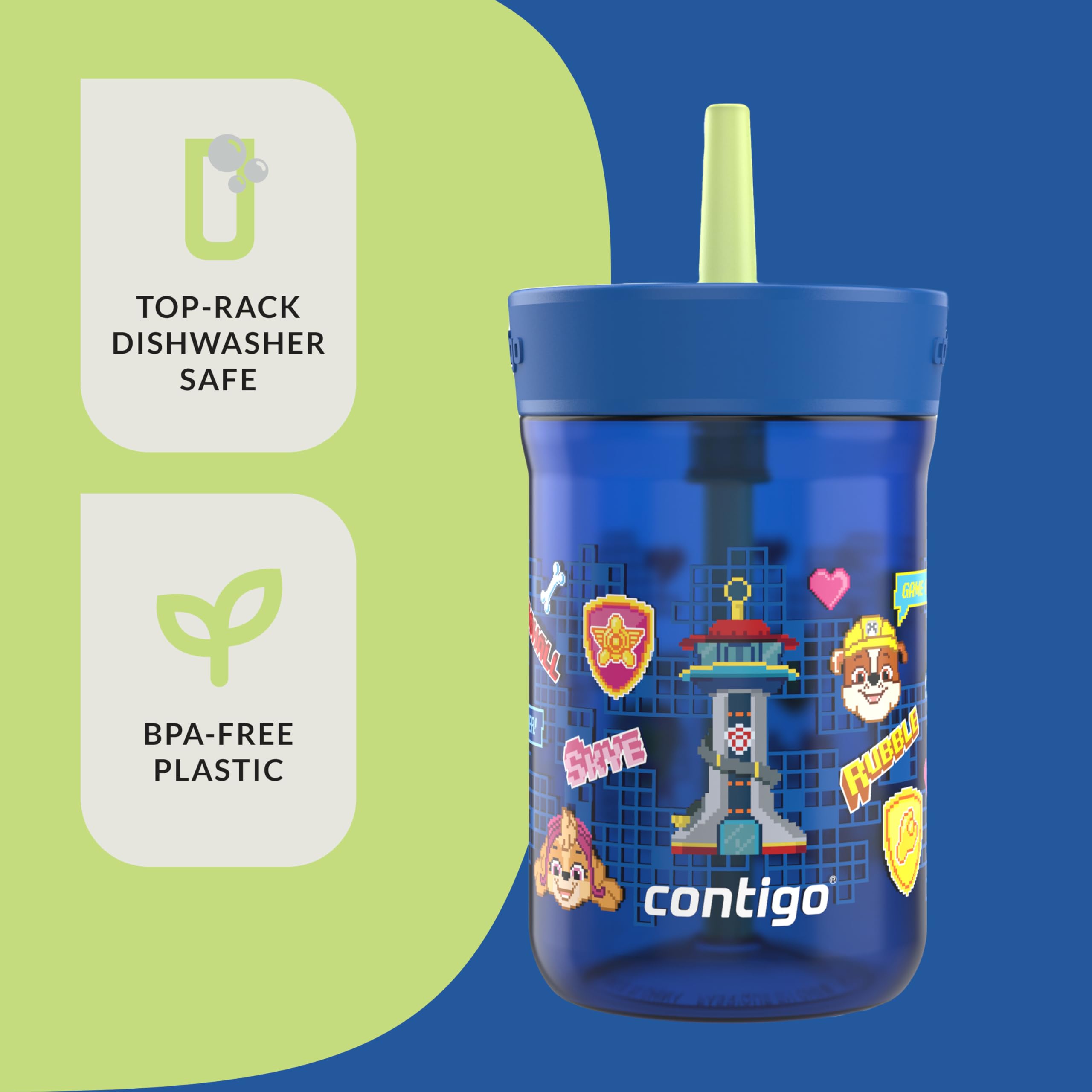 Foto 5 pulgar | Vaso Contigo Kids Leighton A Prueba De Derrames Paw Patrol, 400 Ml - Venta Internacional.