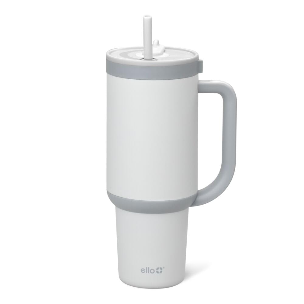 Foto 2 pulgar | Vaso Ello Oasis De 1,2 Litros Con Asa Y Pajita Retráctil En Escala De Grises - Venta Internacional.