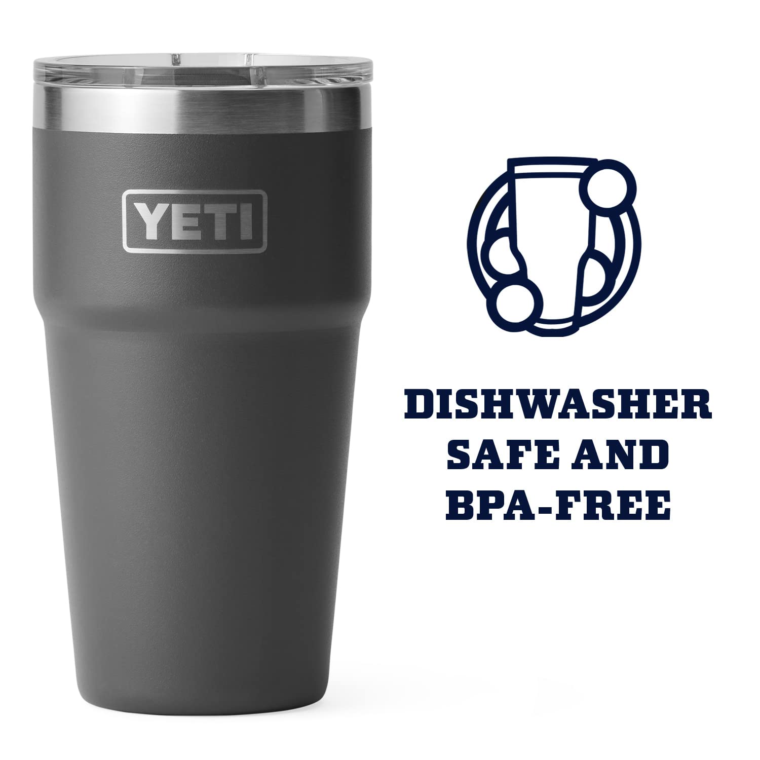 Foto 3 | Pinta Reutilizable Para Fiestas Yeti Rambler, Apilable, 470 Ml - Venta Internacional.