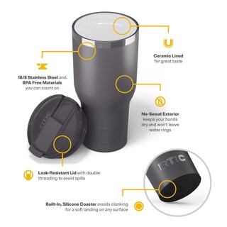 Foto 4 | Vaso Rtic Essential 1.18l Grafito Acero Inoxidable - Venta Internacional