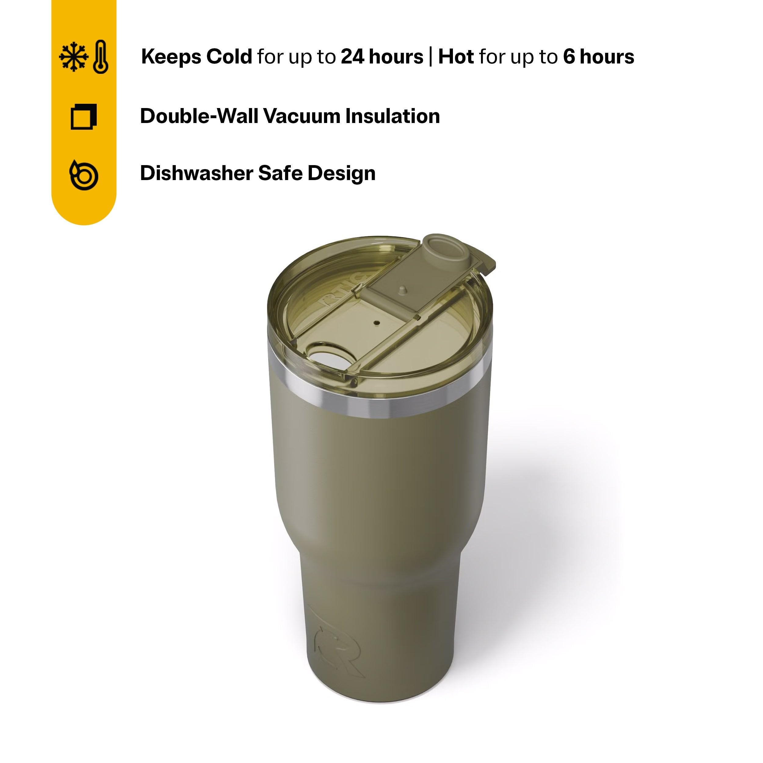 Foto 4 pulgar | Vaso Rtic Essential de Acero Inoxidable Oliva  1.18 l- Venta Internacional
