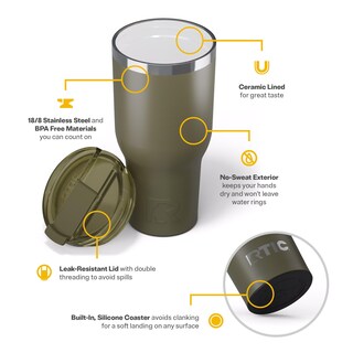 Foto 4 | Vaso Rtic Essential de Acero Inoxidable Oliva 1.18 l- Venta Internacional