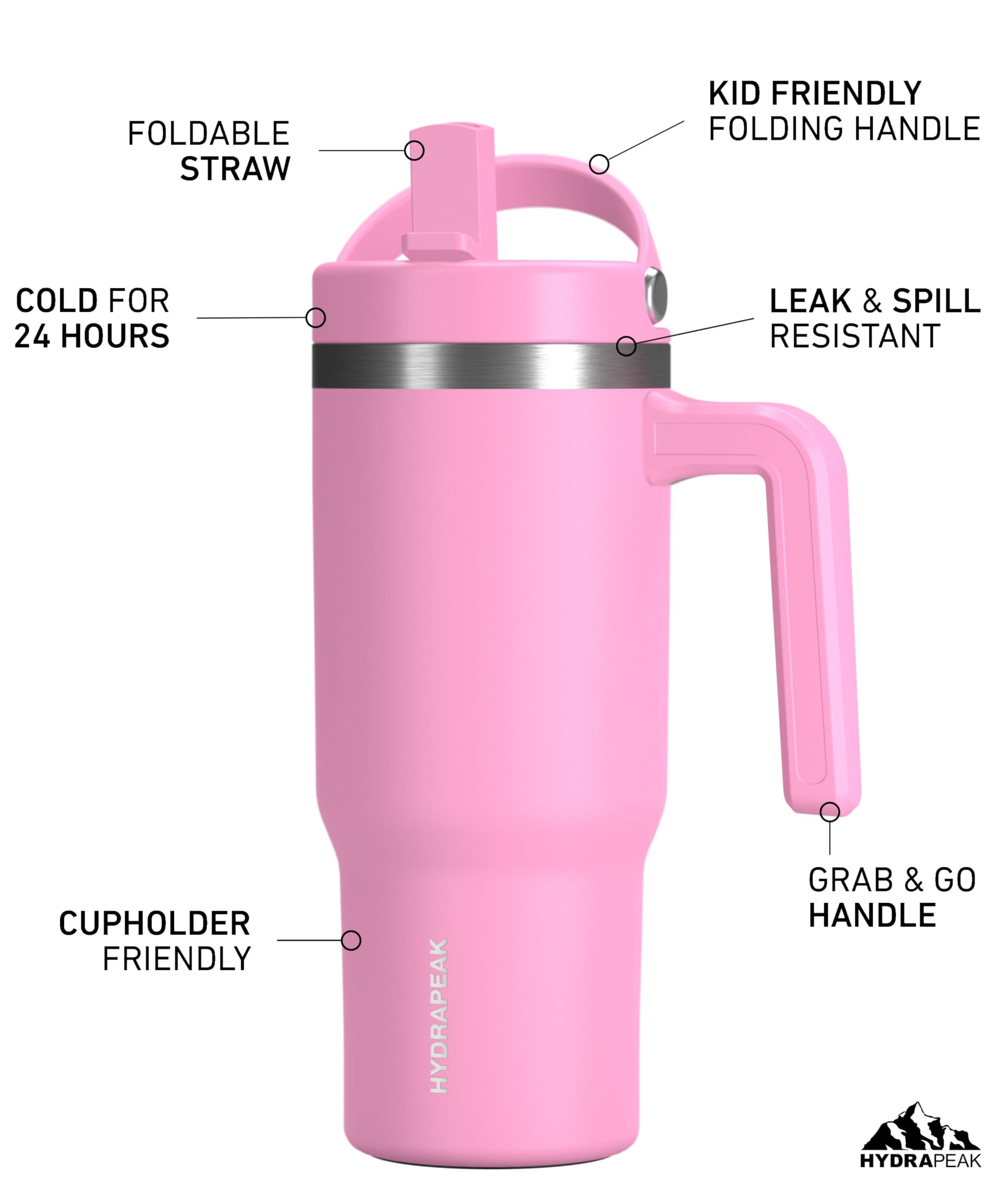 Foto 3 pulgar | Botella De Agua Hydrapeak Kids Voyager 530 Ml Con Asa Y Pajita - Venta Internacional.