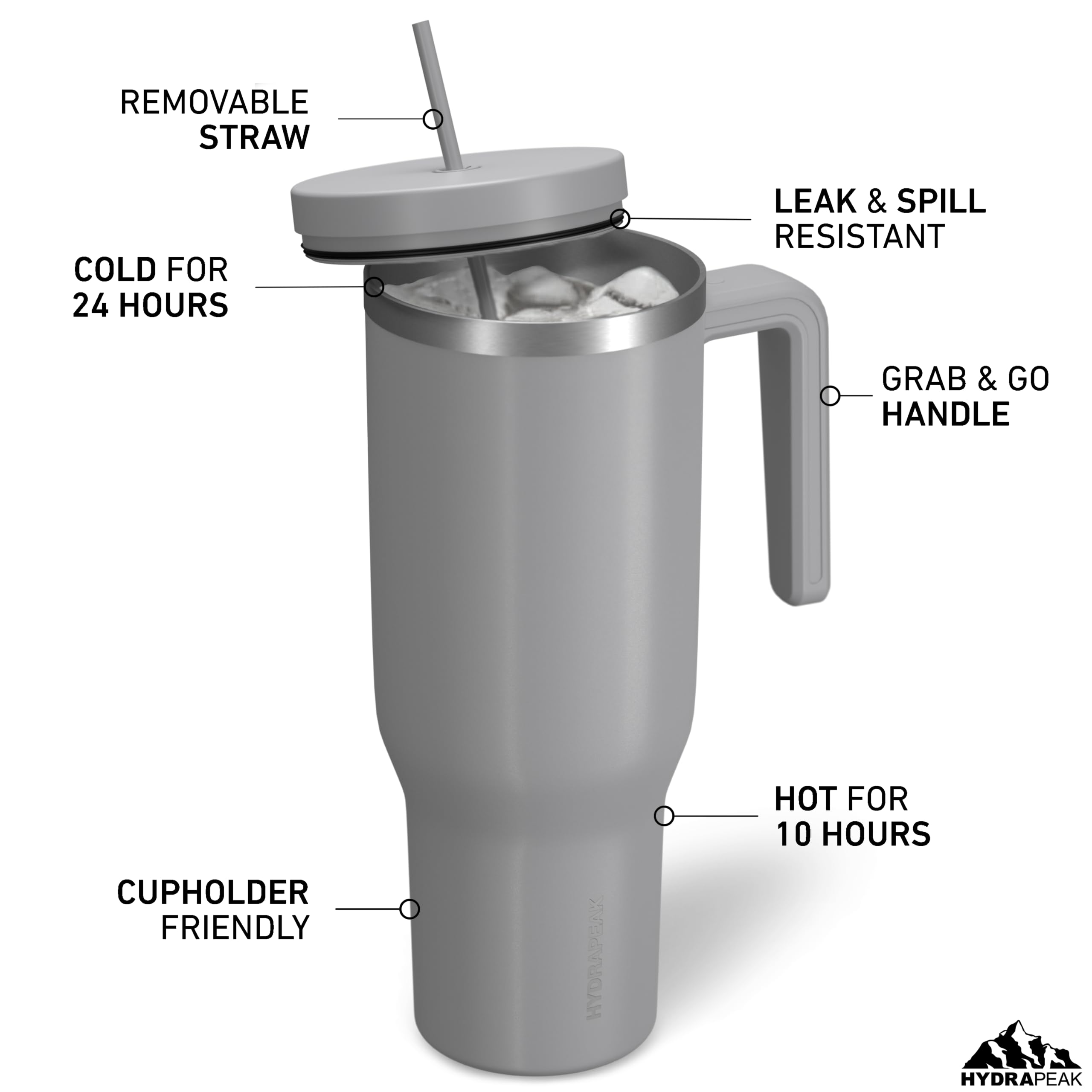 Foto 2 | Vaso Aislante Hydrapeak Voyager De 1,2 L Con Pajita Y Asa - Venta Internacional.
