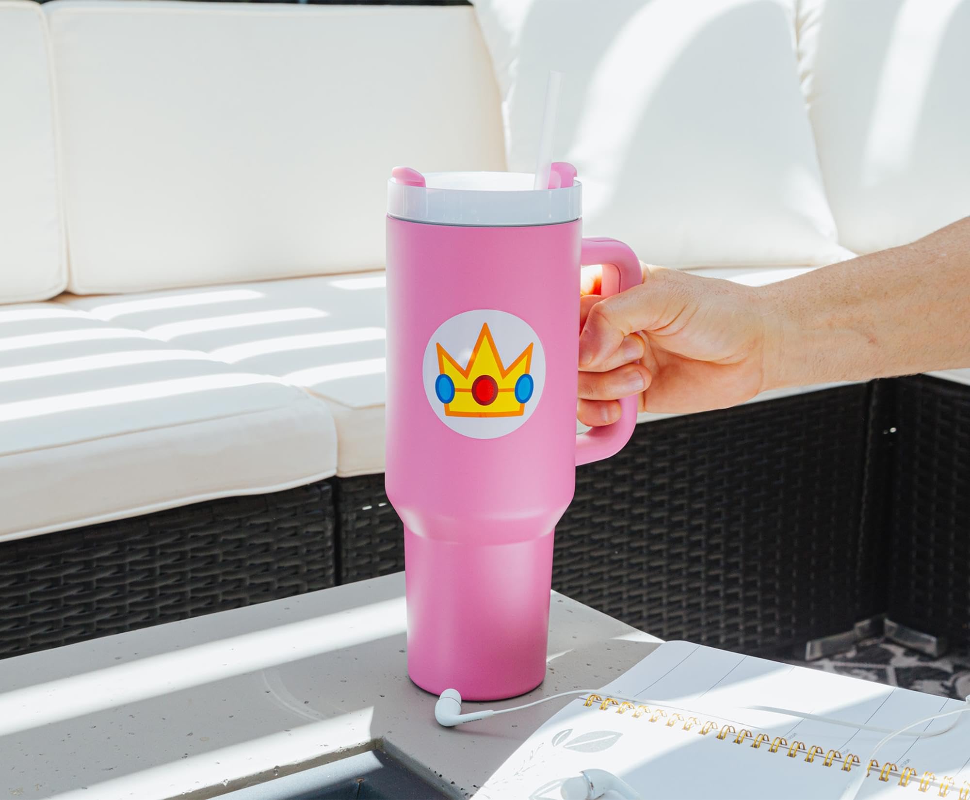 Foto 6 pulgar | Vaso De Viaje Pyramid America Super Mario Princess Peach, 1 L - Venta Internacional.