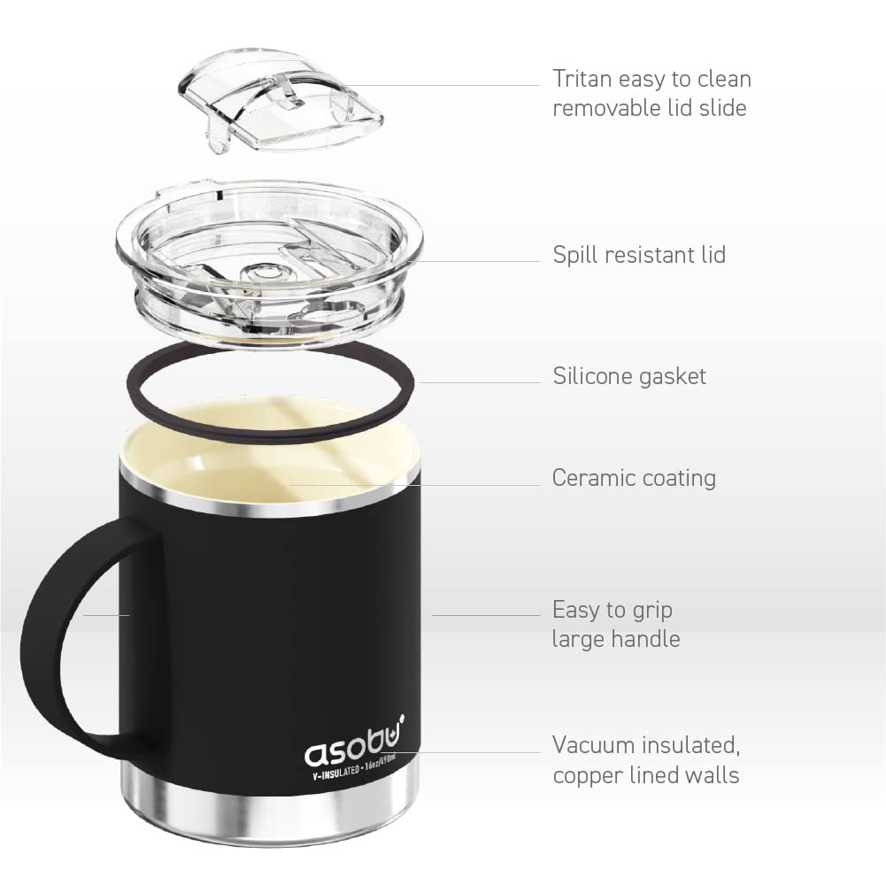 Foto 7 pulgar | Taza De Viaje Asobu Coffee Express, 350 Ml, Con Revestimiento Cerámico - Venta Internacional.