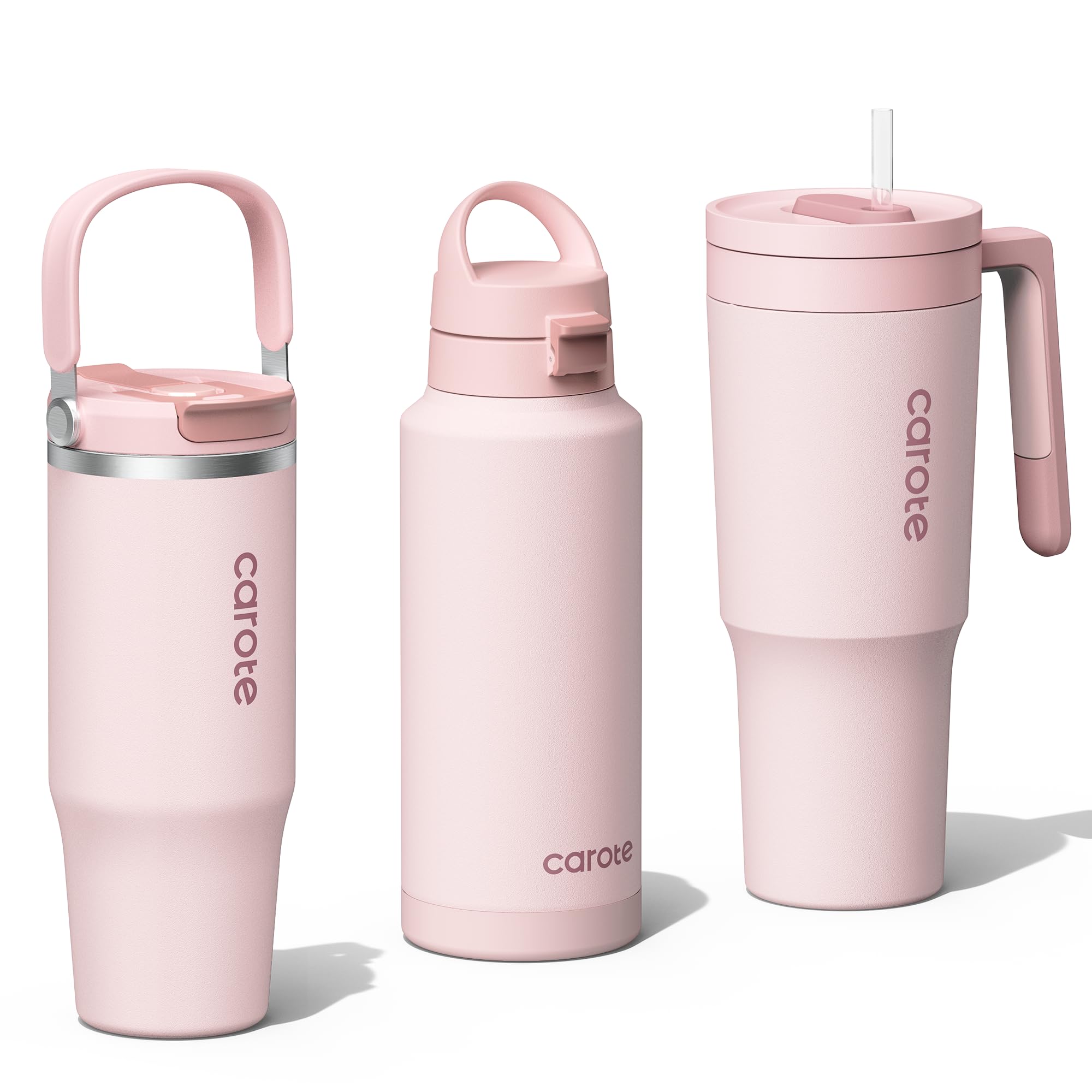 Foto 2 pulgar | Set De Vasos Carote De Acero Inoxidable, 1,2 L, 950 Ml, 950 Ml, Color Rosa - Venta Internacional.