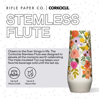 Foto 2 | Flauta Corkcicle, Sin Tallo, Triple Aislante, 200 Ml, Fiesta En El Jardín - Venta Internacional.