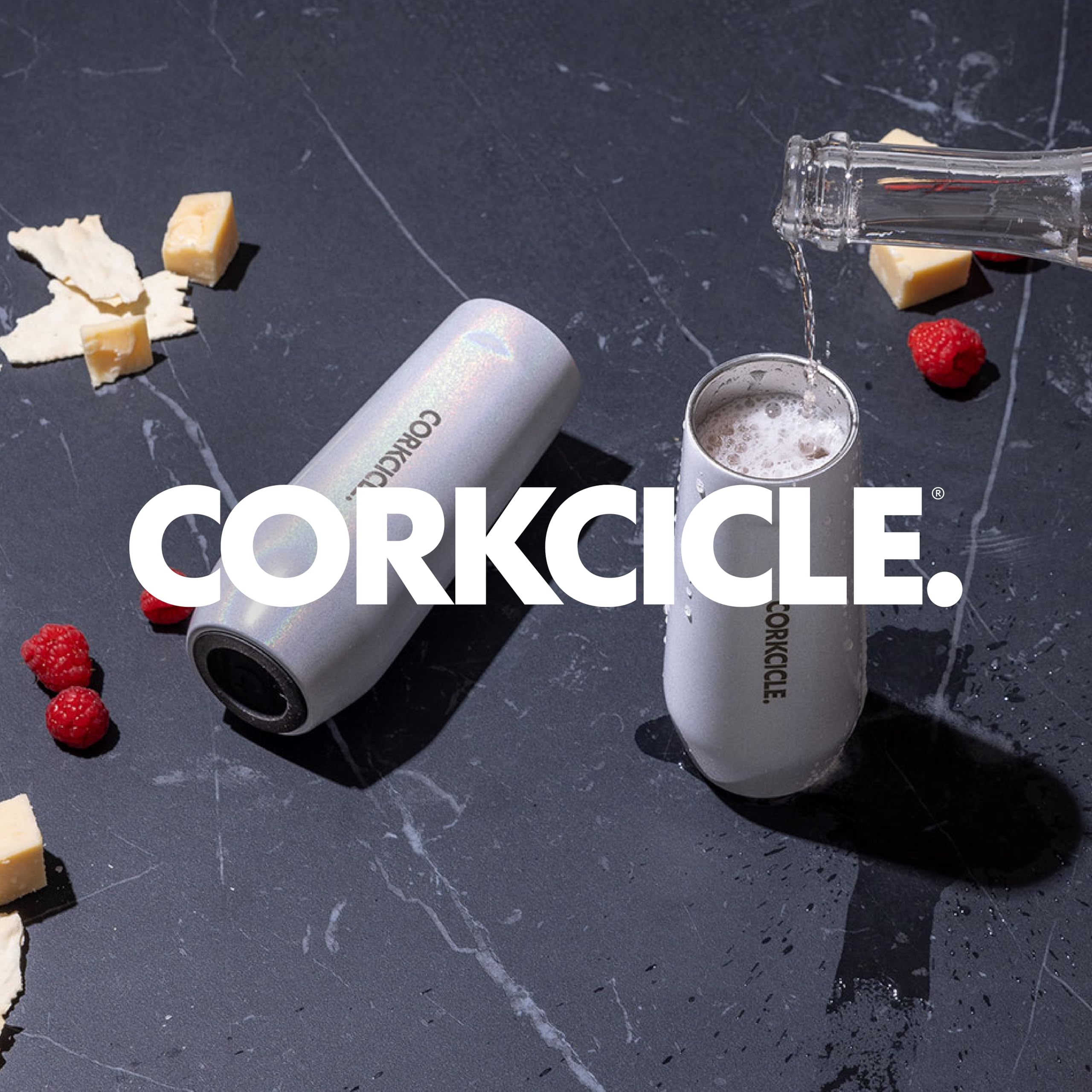 Foto 7 | Flauta Corkcicle, Sin Tallo, Triple Aislante, 200 Ml, Fiesta En El Jardín - Venta Internacional.