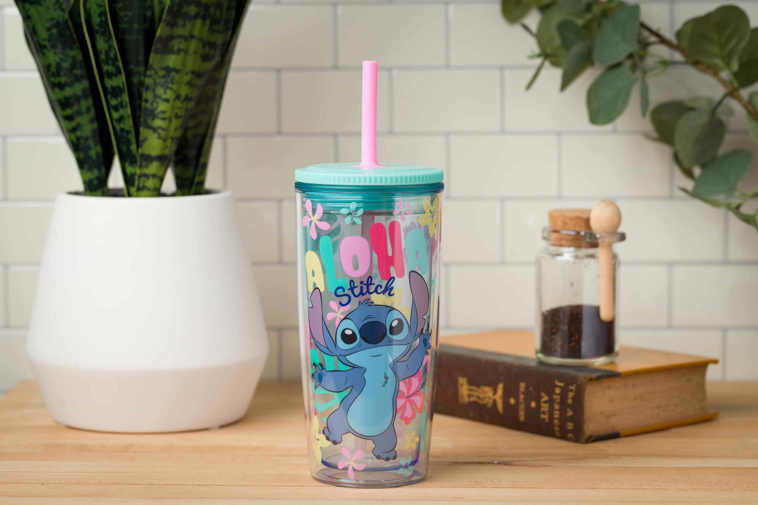 Foto 3 | Vaso Plateado Buffalo Disney Lilo And Stitch «aloha» De 600 Ml - Venta Internacional.