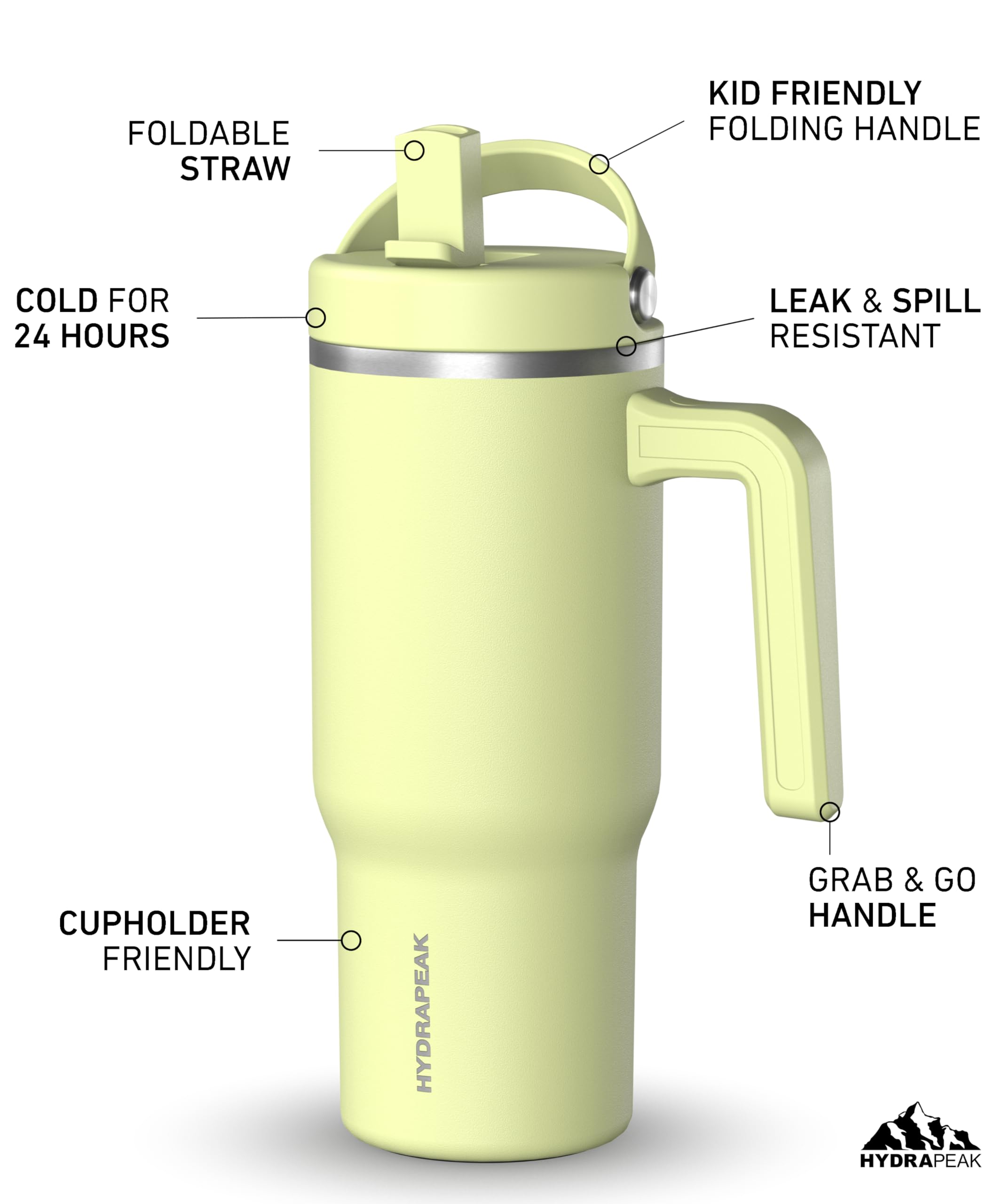Foto 2 | Botella De Agua Hydrapeak Kids Voyager 530 Ml Con Asa Y Pajita - Venta Internacional.
