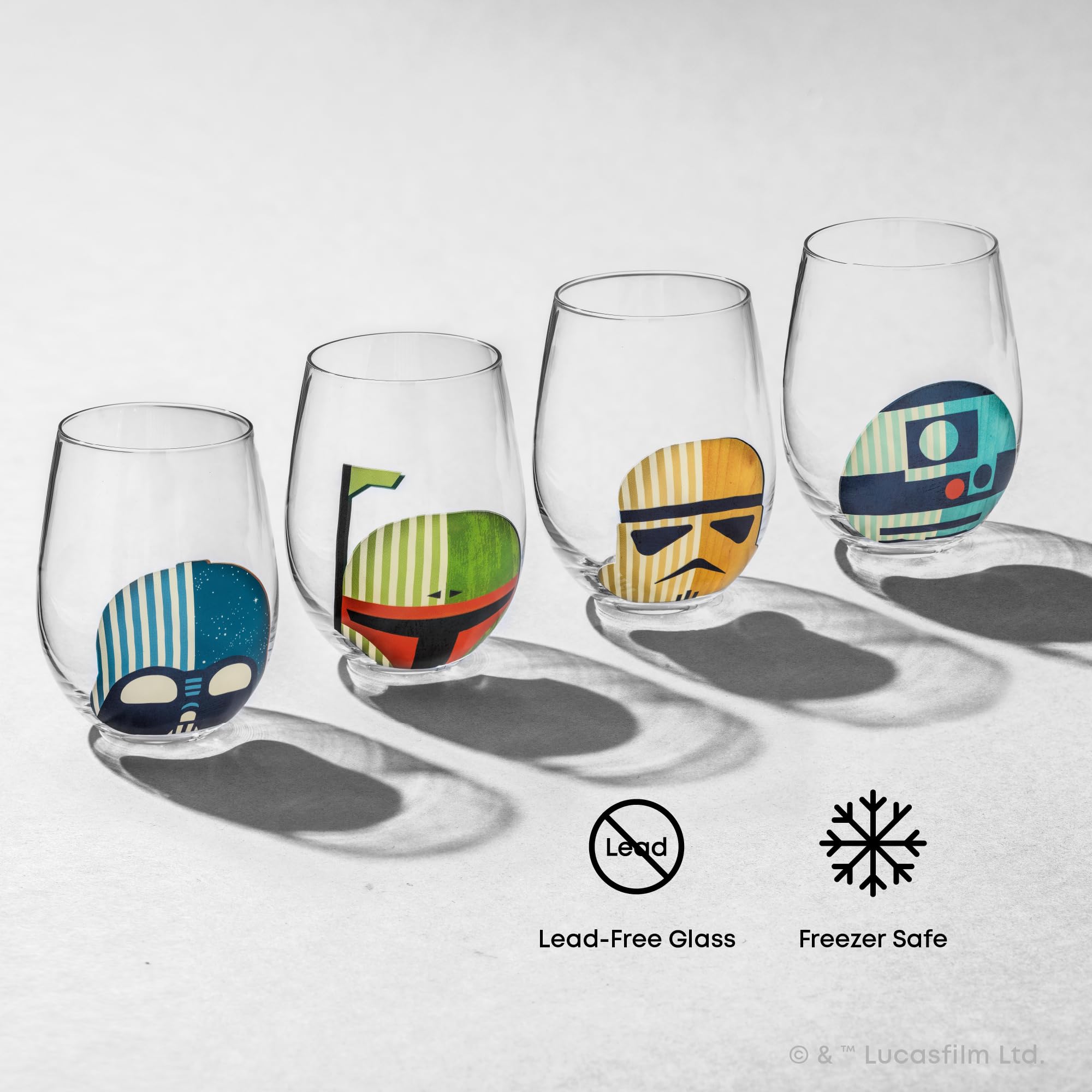 Foto 7 pulgar | Vasos de Vidrio JoyJolt Star Wars 4 Piezas - Venta Internacional