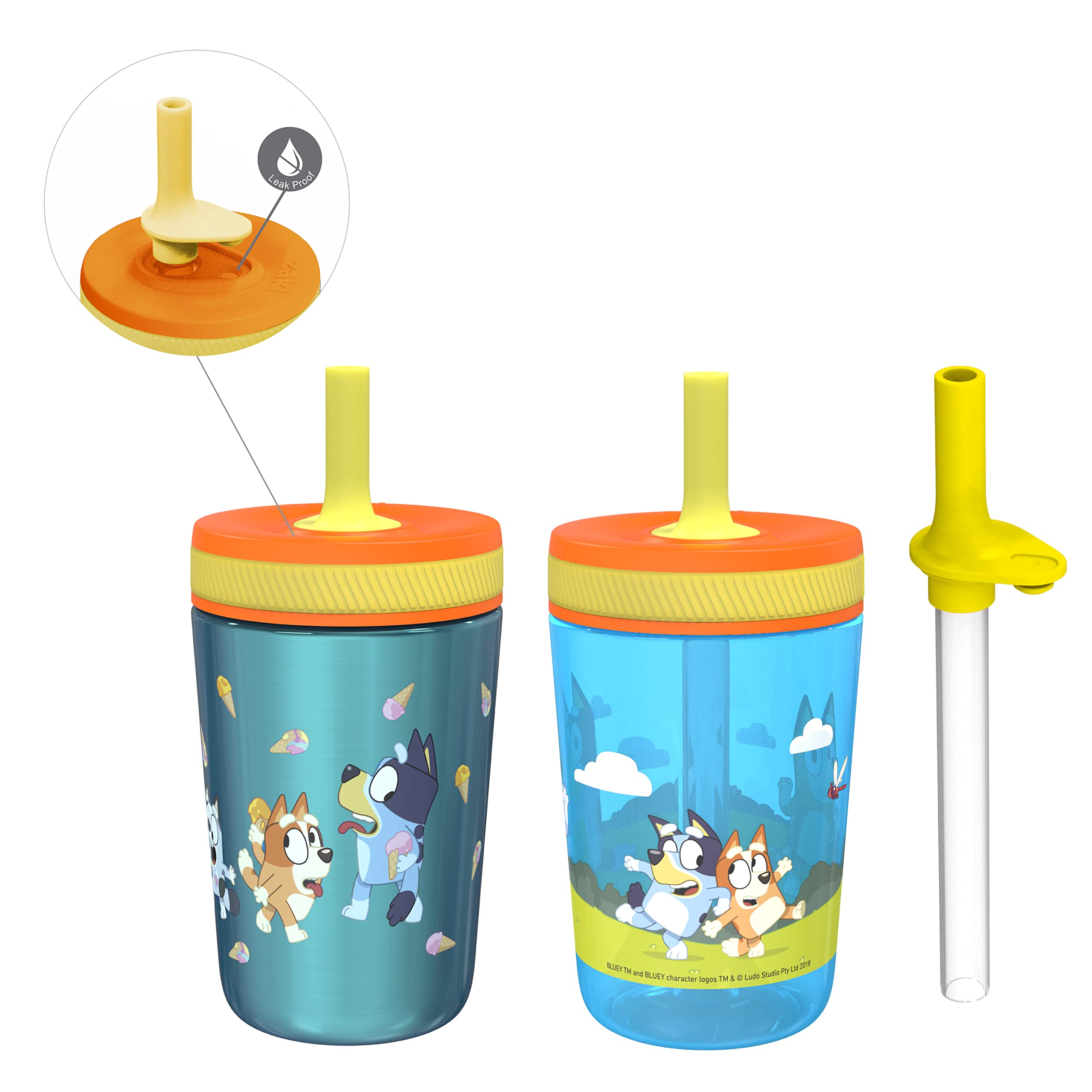Foto 2 pulgar | Set De Vasos Bluey Kelso De Zak Designs  450 Ml  3 Unidades  Para Niños - Venta Internacional.