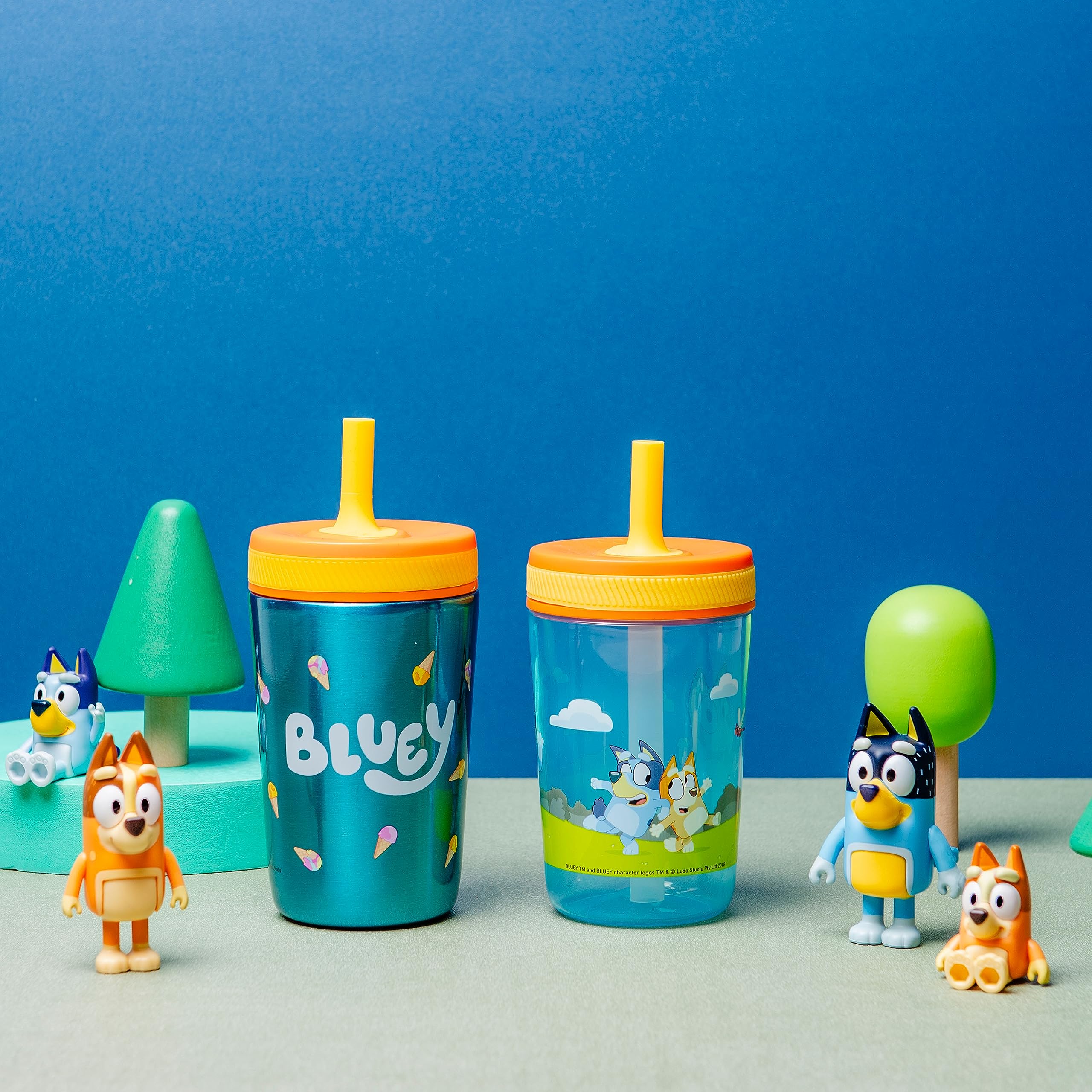 Foto 4 pulgar | Set De Vasos Bluey Kelso De Zak Designs  450 Ml  3 Unidades  Para Niños - Venta Internacional.