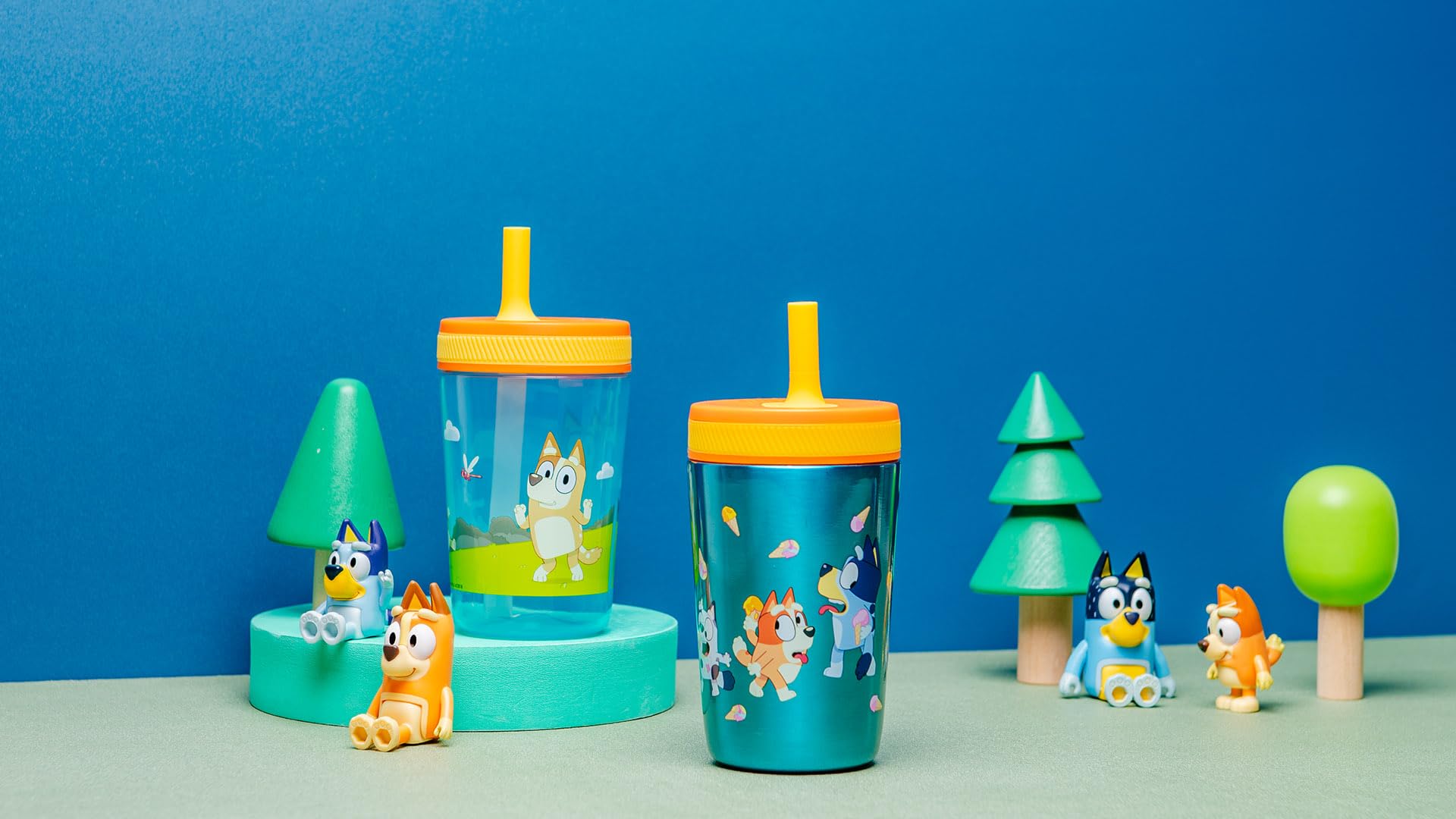Foto 7 | Set De Vasos Bluey Kelso De Zak Designs  450 Ml  3 Unidades  Para Niños - Venta Internacional.