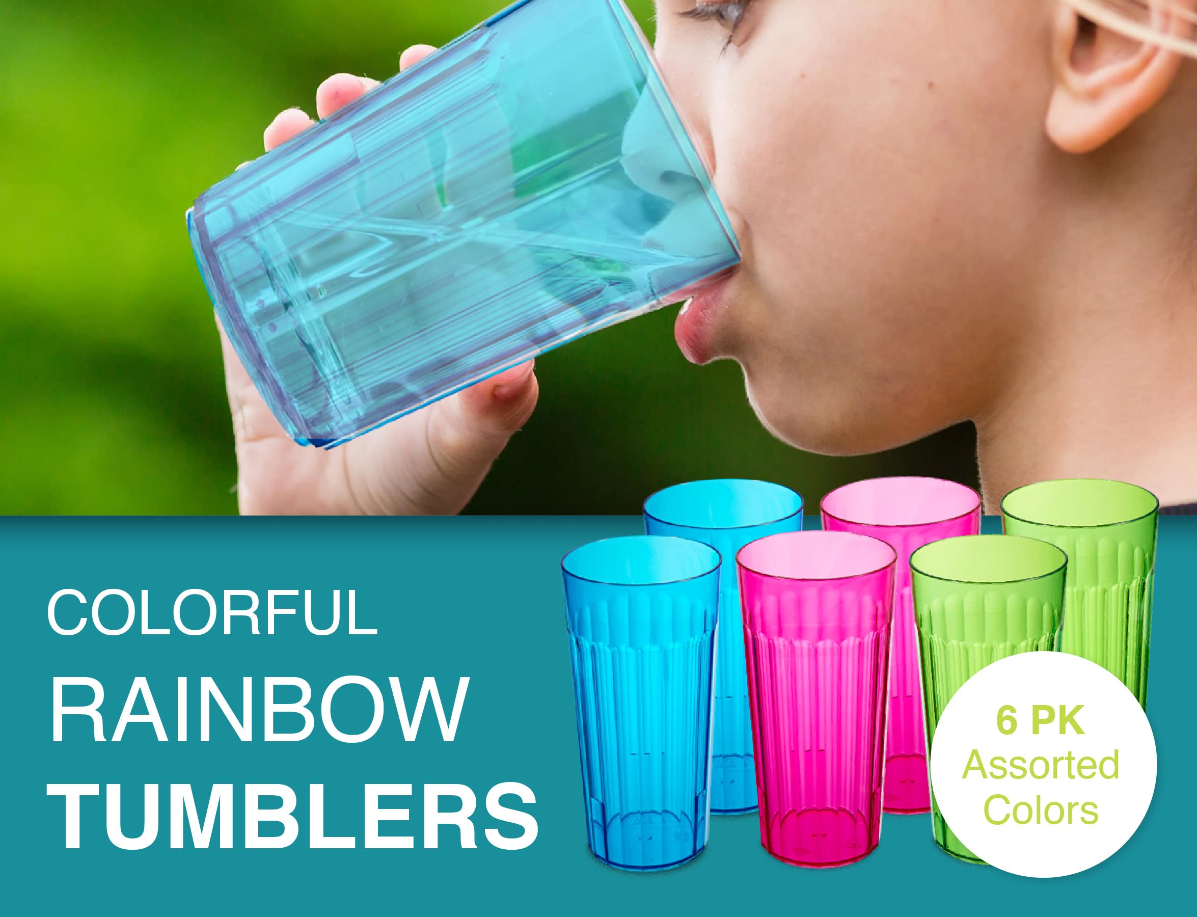 Foto 5 pulgar | Vaso De Plástico Arrow Home Products Rainbow De 900 Ml  Juego De 6 - Venta Internacional.