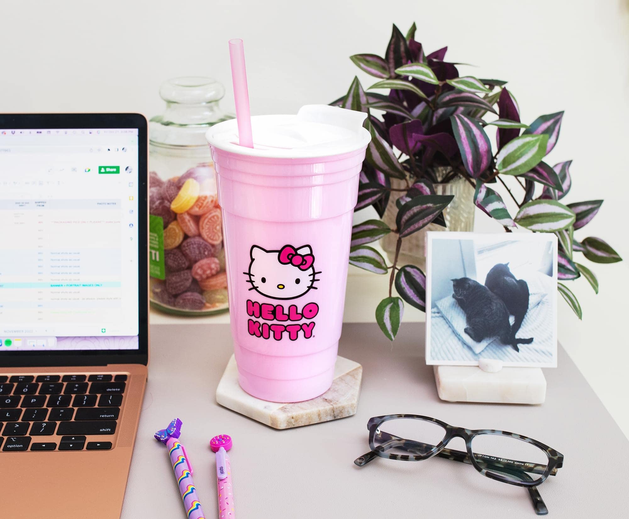 Foto 8 pulgar | Vaso De Viaje Plateado Buffalo Sanrio Hello Kitty 960 Ml - Venta Internacional.
