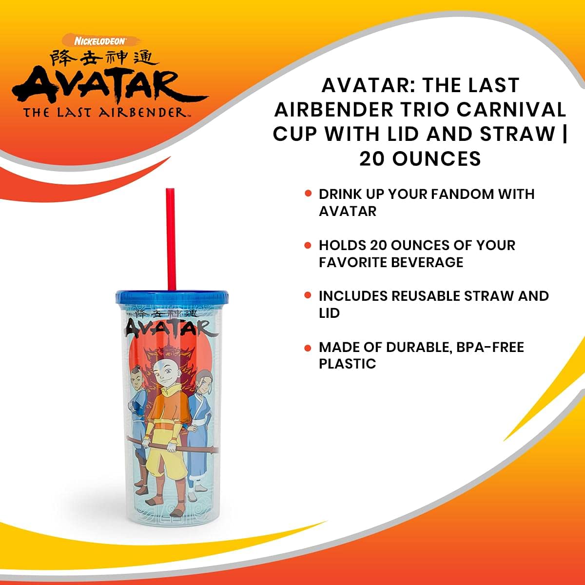 Foto 7 | Carnival Cup Silver Buffalo Avatar: The Last Airbender 590 Ml - Venta Internacional.