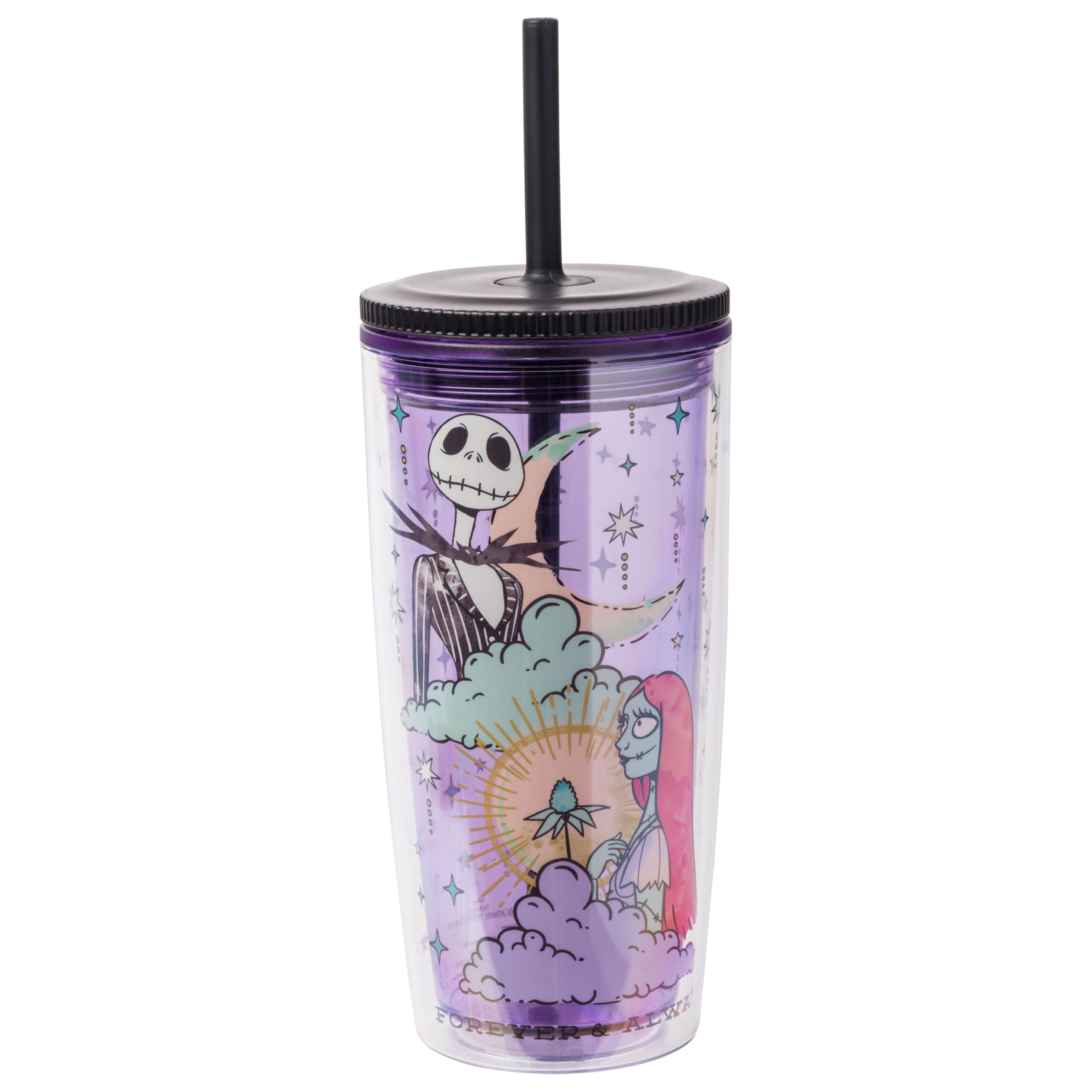 Foto 1 | Vaso Plateado Buffalo Disney Nightmare Before Christmas  600 Ml - Venta Internacional.