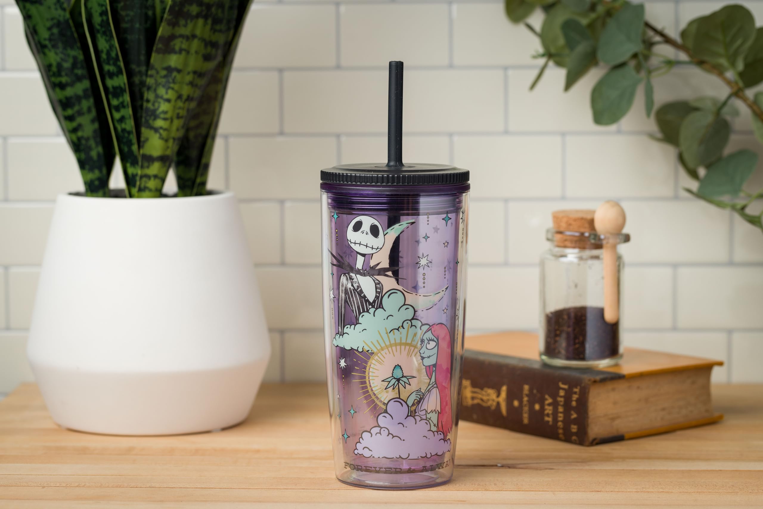 Foto 3 | Vaso Plateado Buffalo Disney Nightmare Before Christmas  600 Ml - Venta Internacional.
