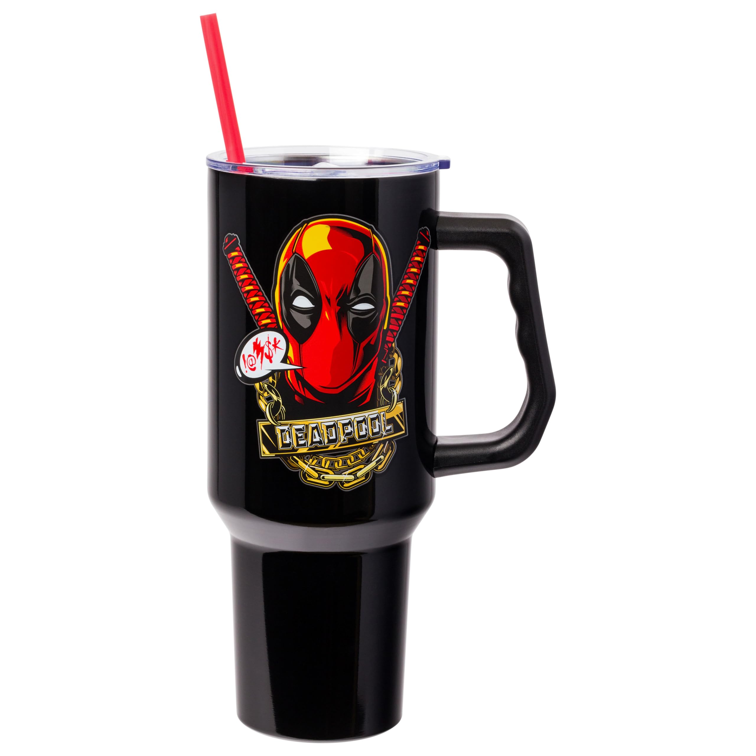 Foto 2 pulgar | Vaso Plateado Buffalo Marvel Deadpool De Acero Inoxidable De 1 2 L - Venta Internacional.