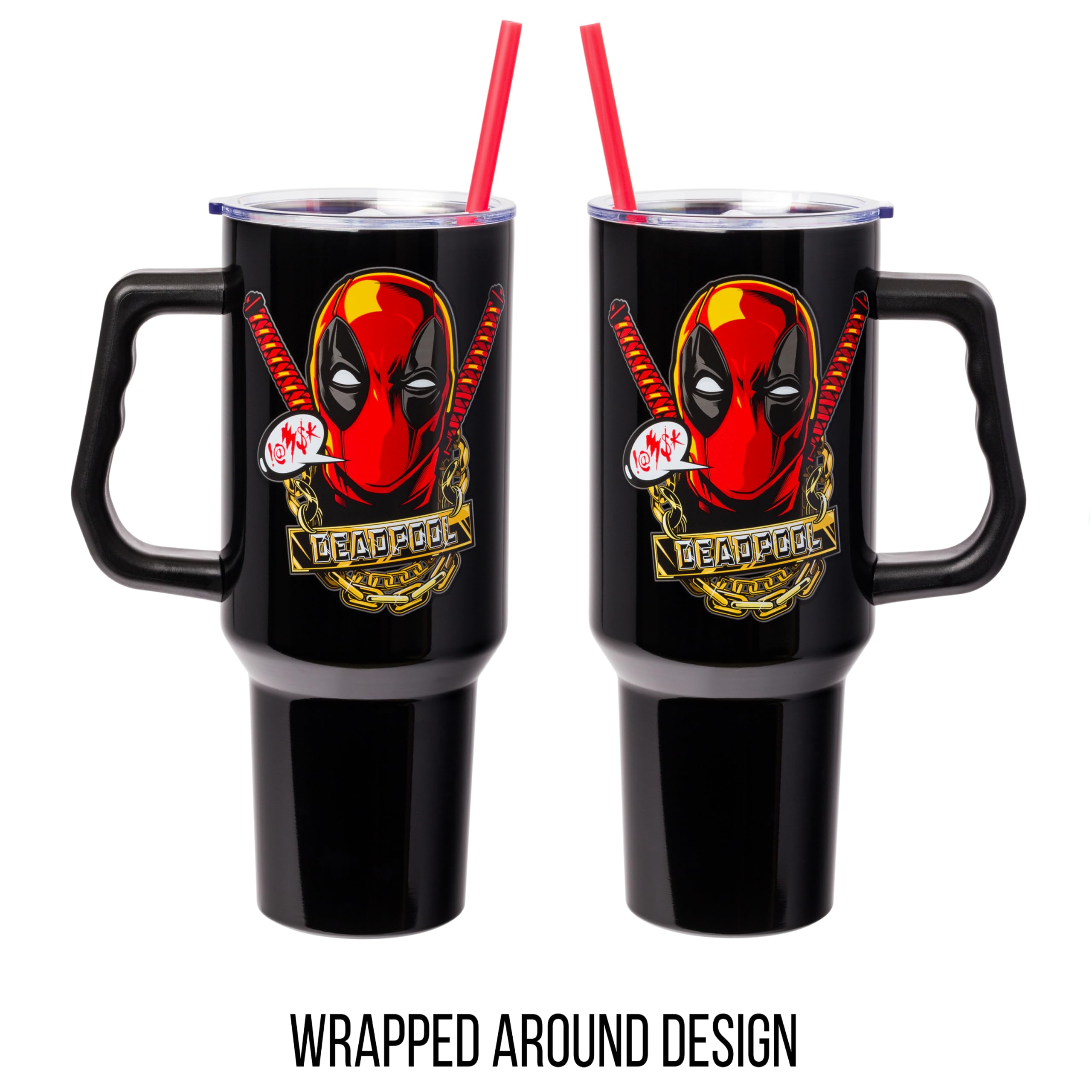 Foto 3 pulgar | Vaso Plateado Buffalo Marvel Deadpool De Acero Inoxidable De 1 2 L - Venta Internacional.