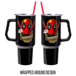 Foto 2 | Vaso Plateado Buffalo Marvel Deadpool De Acero Inoxidable De 1 2 L - Venta Internacional.