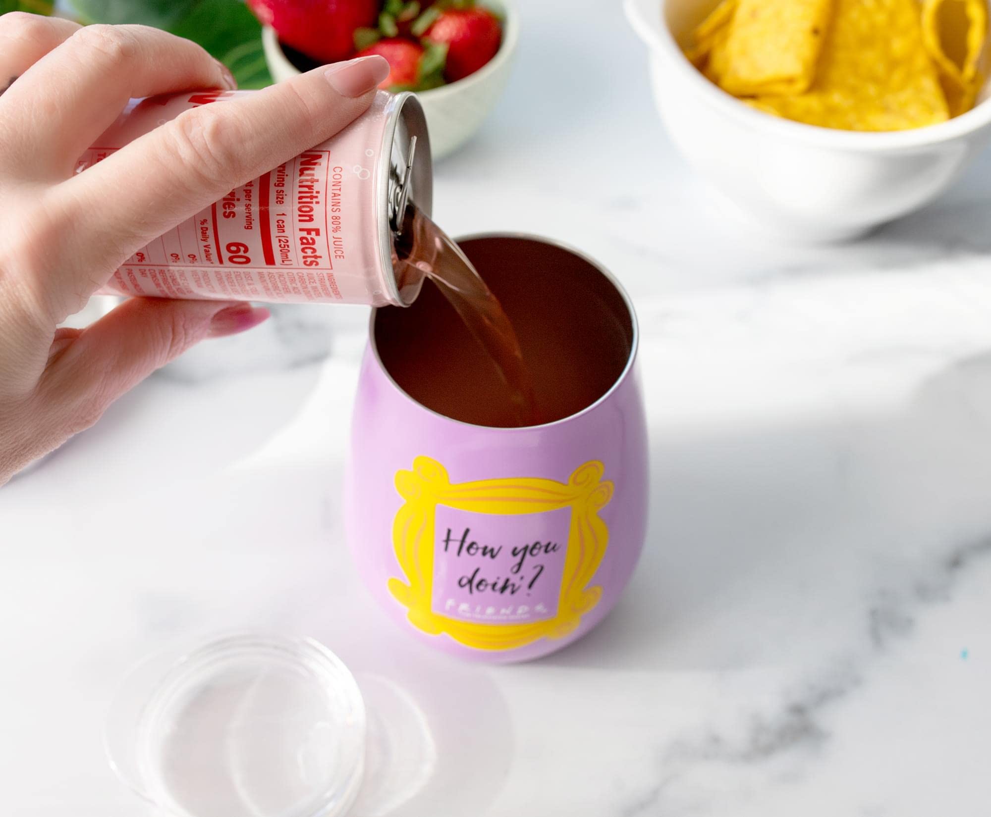 Foto 7 pulgar | Vaso Sin Tallo Silver Buffalo Friends How You Doin  300 Ml - Venta Internacional.