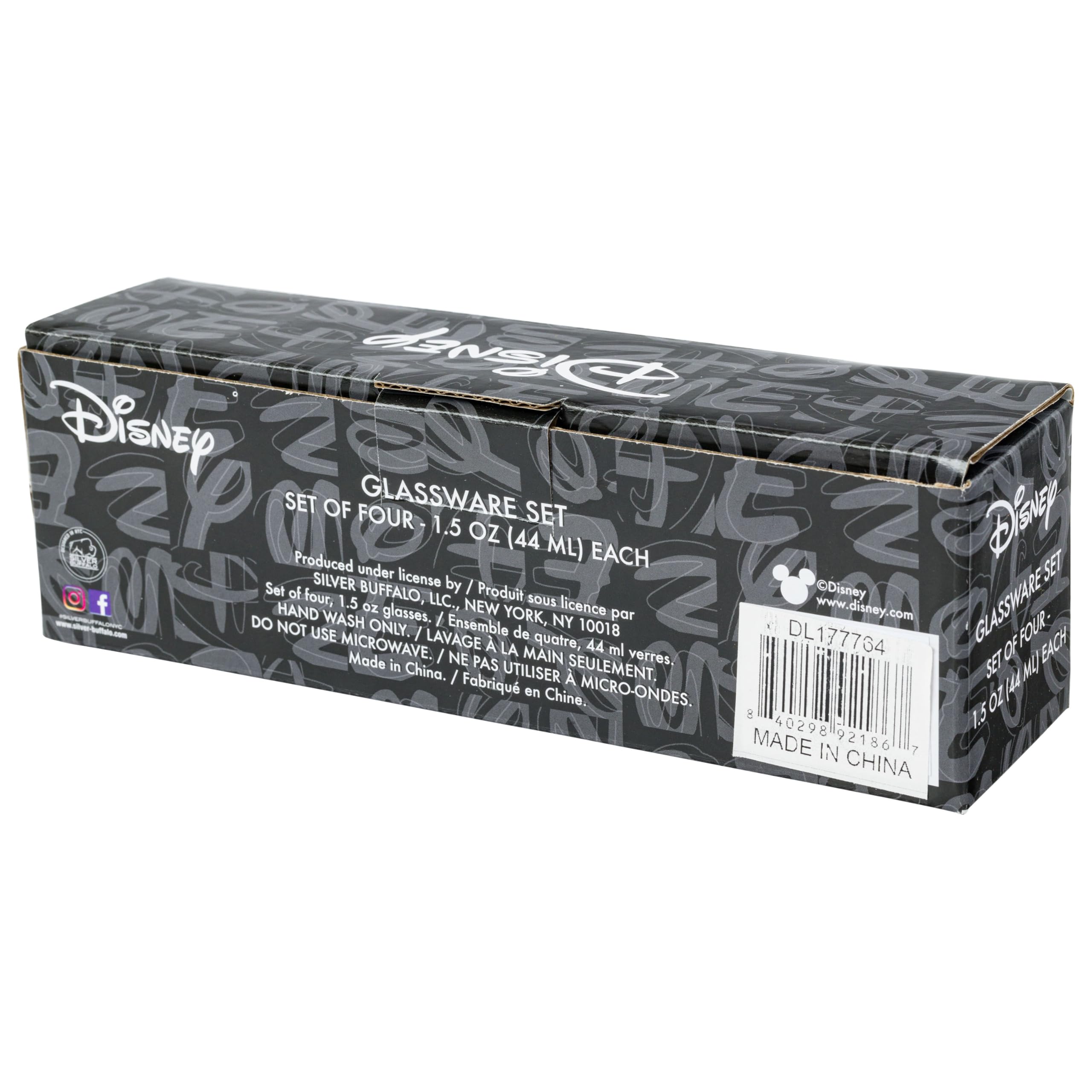 Foto 6 pulgar | Juego De Minivasos Silver Buffalo Mickey & Minnie  45 Ml  4 Piezas - Venta Internacional.