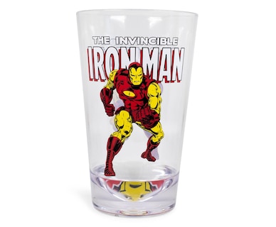 Foto 1 | Vaso Iron Man Marvel Retro De Acrílico Irrompible 480 Ml - Venta Internacional.