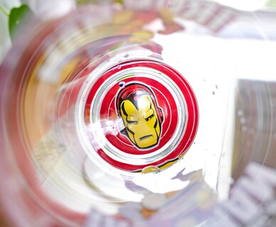 Foto 6 | Vaso Iron Man Marvel Retro De Acrílico Irrompible 480 Ml - Venta Internacional.