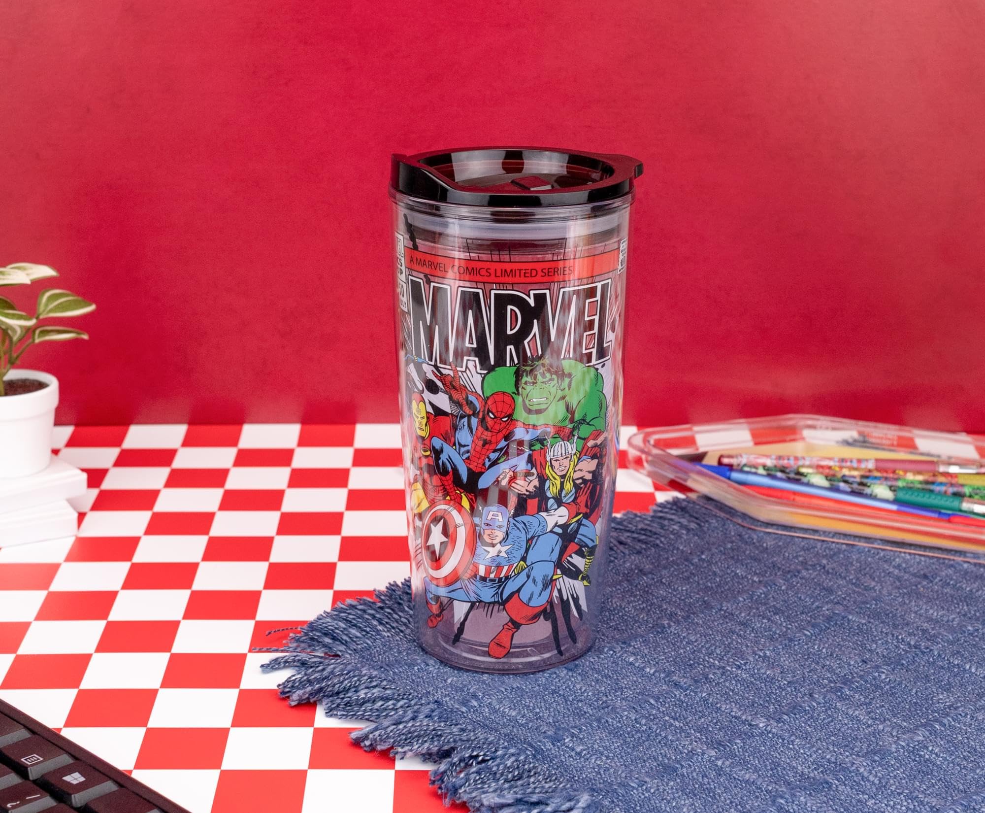 Foto 5 pulgar | Vaso De Viaje Plateado Buffalo Marvel Avengers  600 Ml - Venta Internacional.