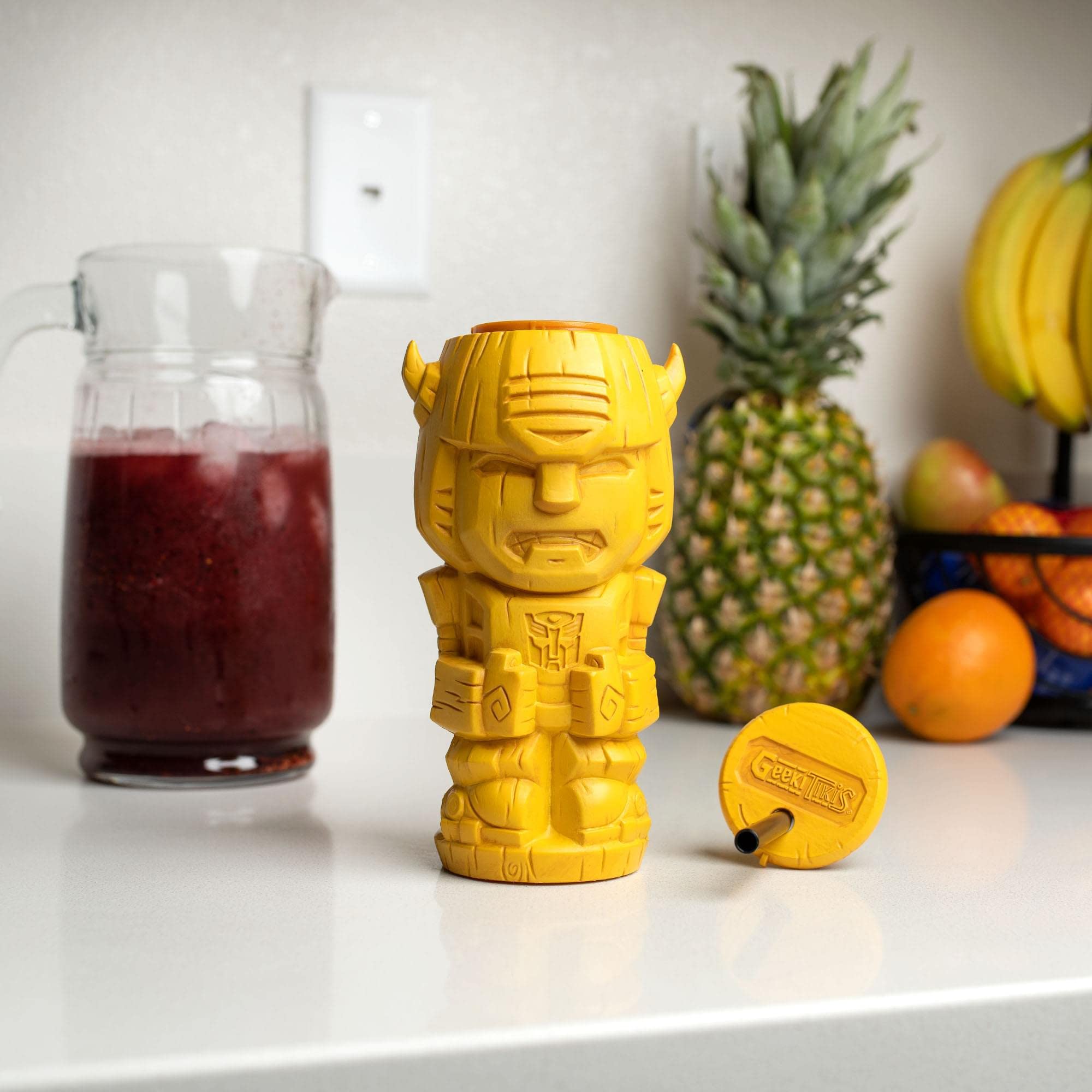 Foto 4 pulgar | Vaso Transformers Geeki Tikis Bumblebee De 750 Ml Con Pajita - Venta Internacional.
