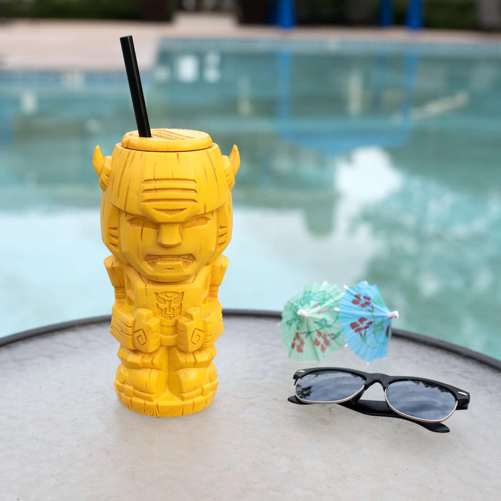 Foto 5 | Vaso Transformers Geeki Tikis Bumblebee De 750 Ml Con Pajita - Venta Internacional.