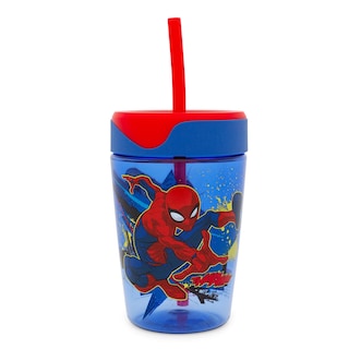 Foto 3 | Vaso Plateado Buffalo Marvel Spiderman Thwam De 500 Ml Con Pajita - Venta Internacional.